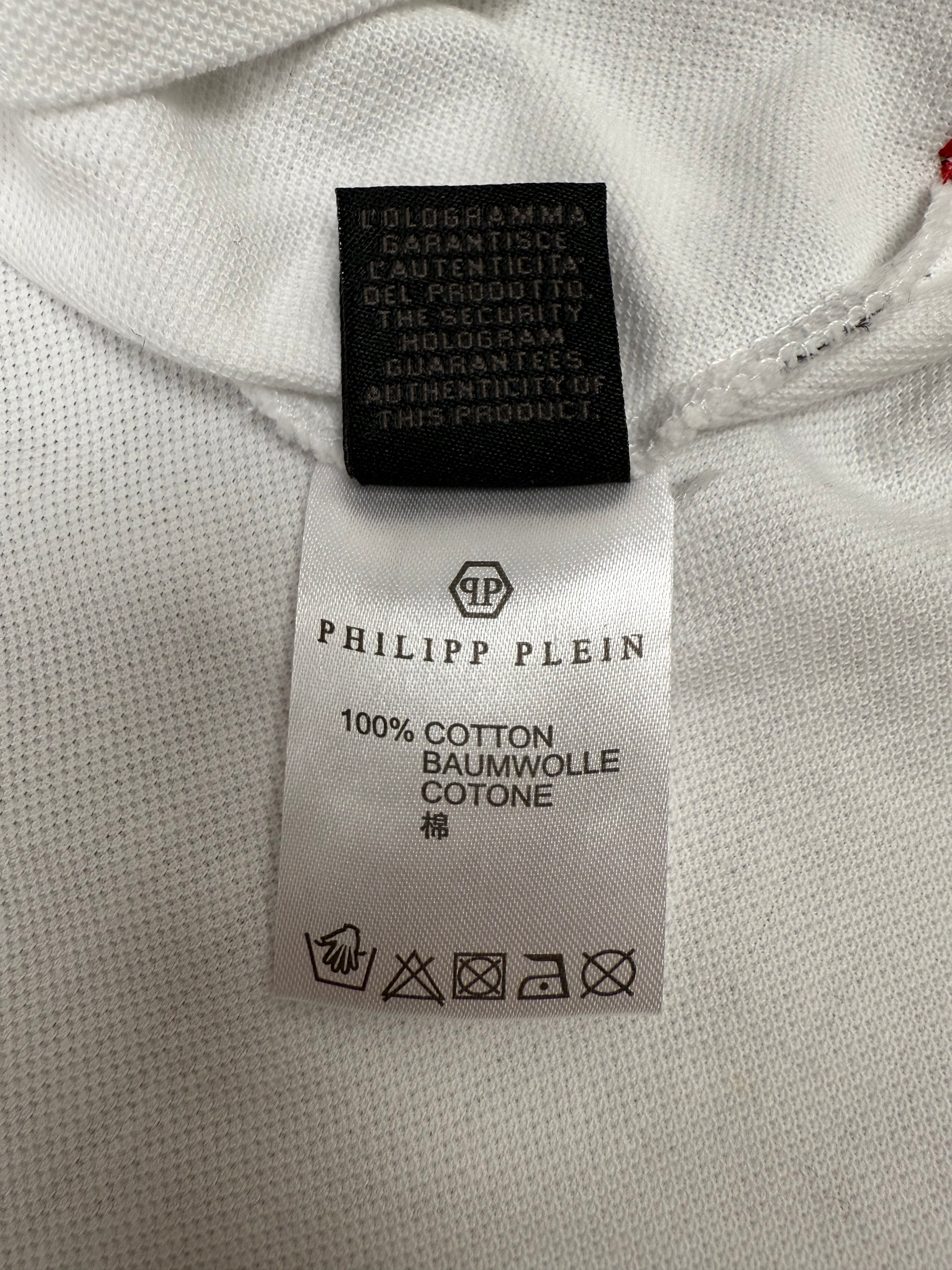 Philipp Plein Homme Studded Polo - White Philipp Plein