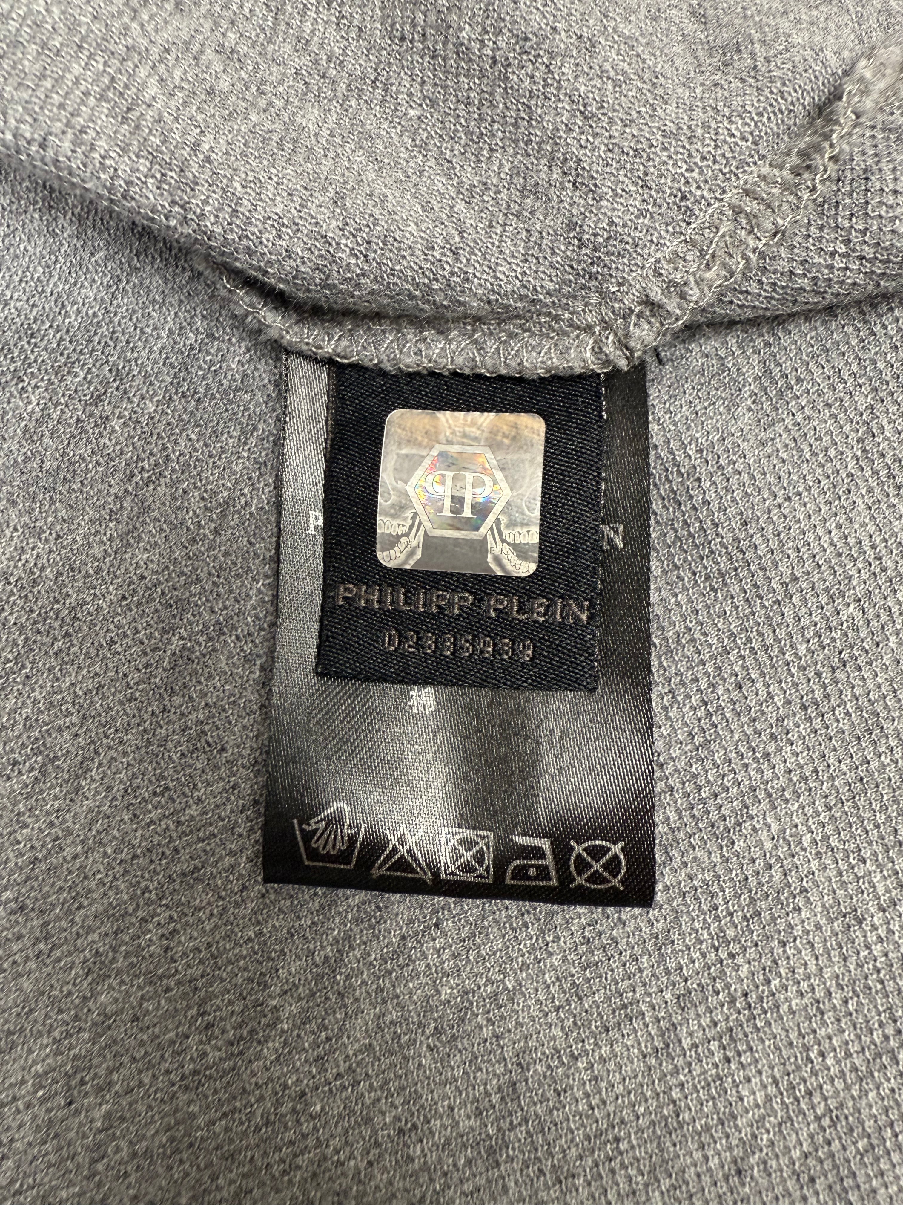 Philipp Plein Homme Studded Polo - Grey Philipp Plein