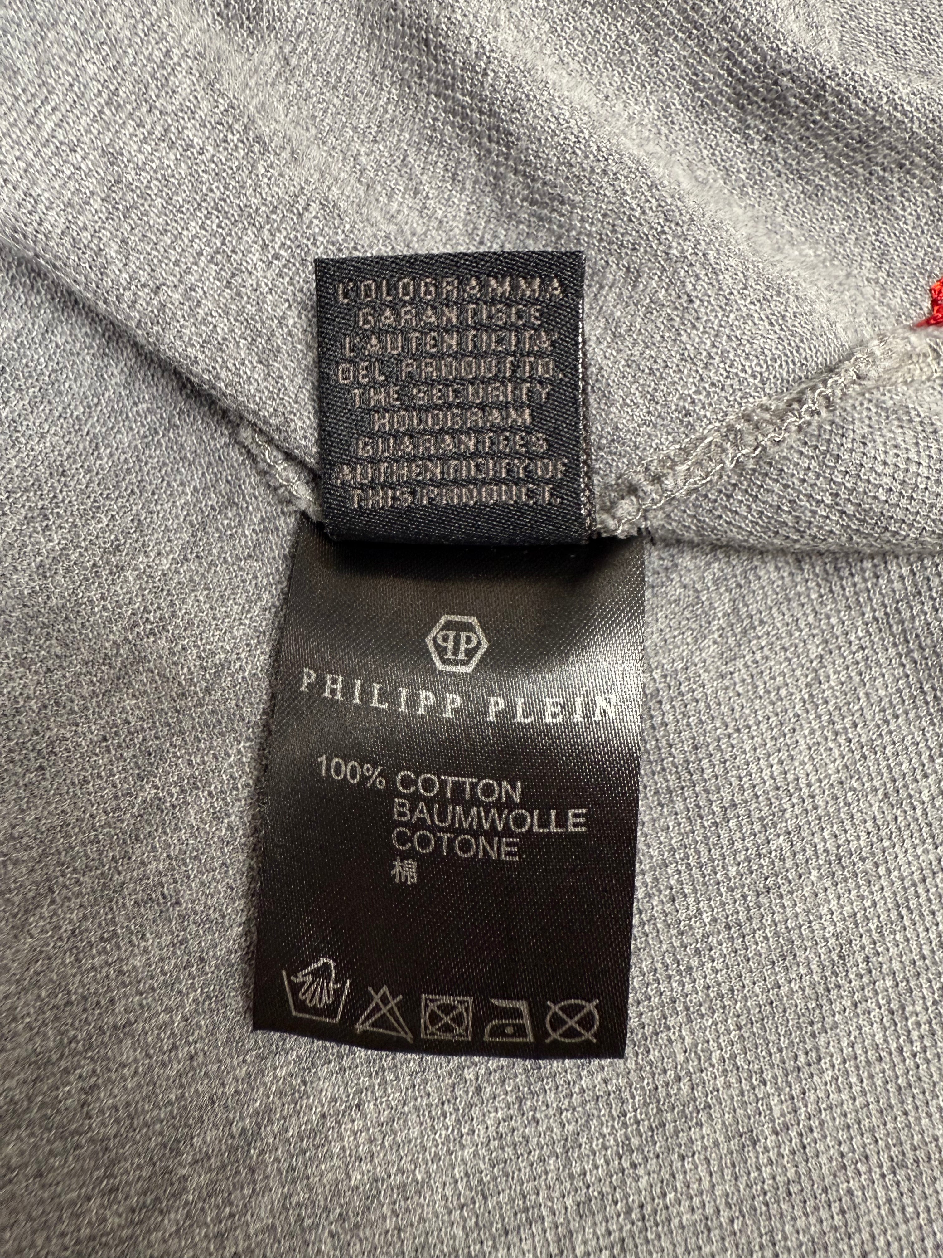 Philipp Plein Homme Studded Polo - Grey Philipp Plein