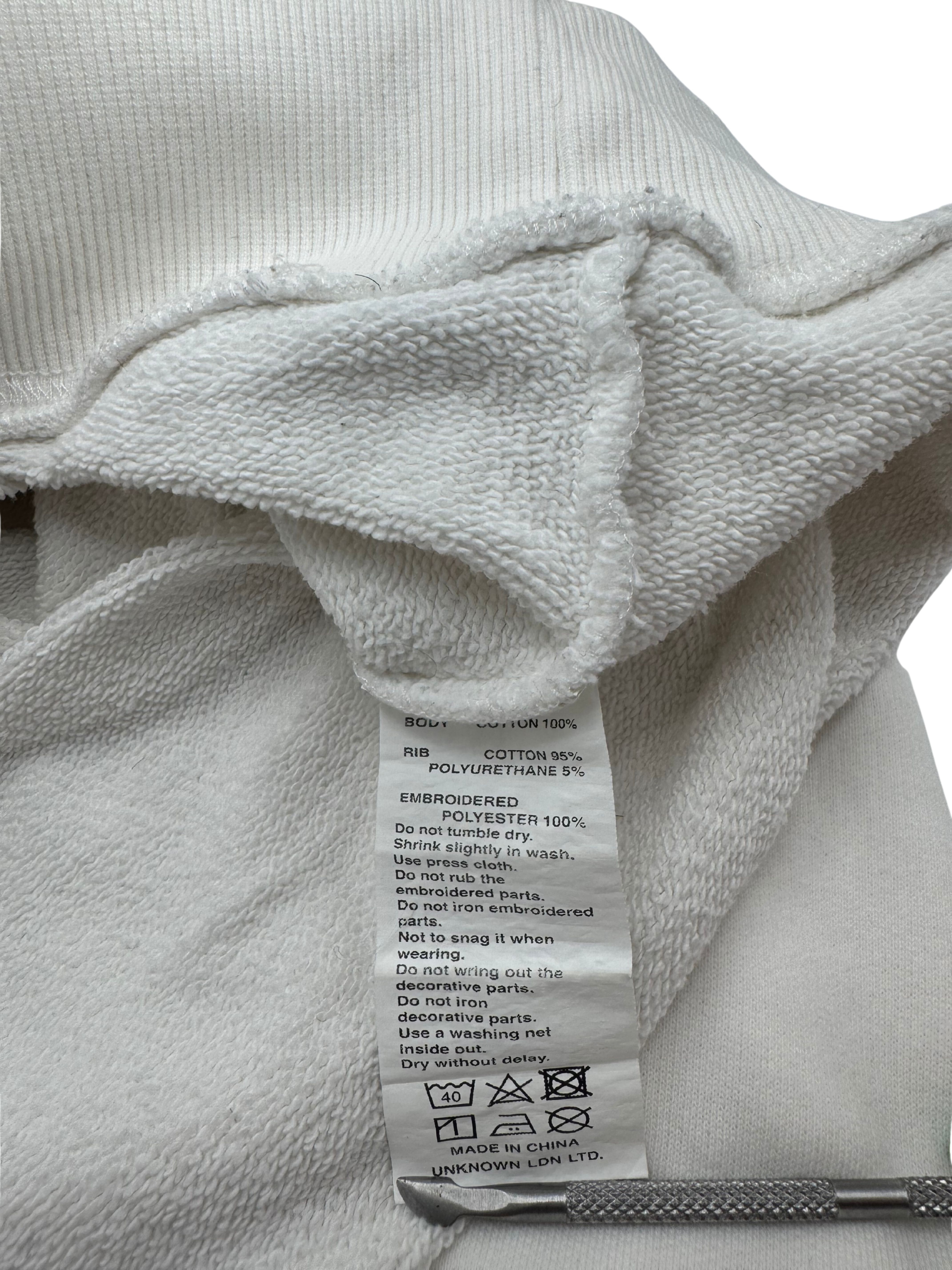 Unknown London Arabic Logo Hoodie - White