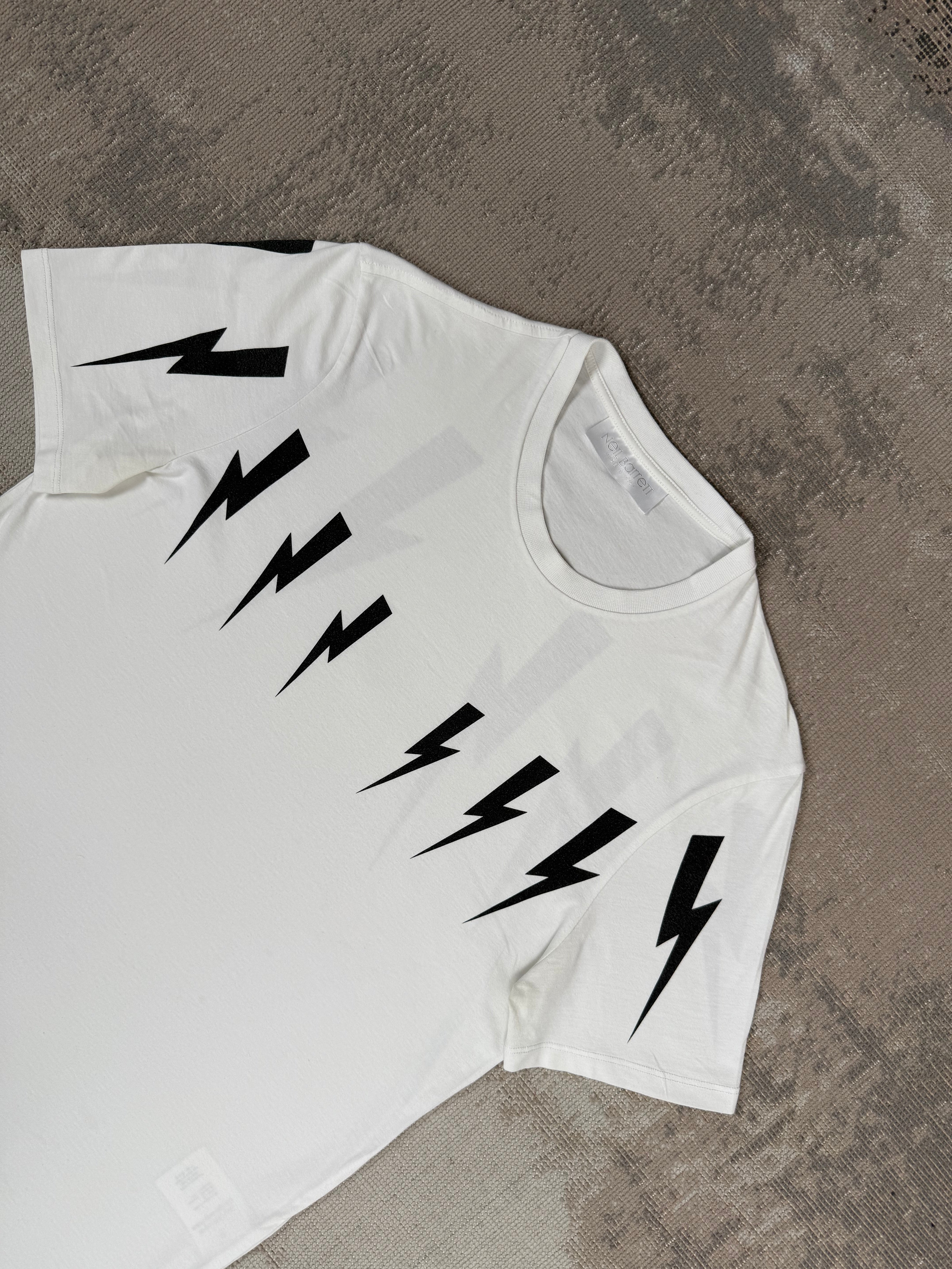 Neil Barrett Lightning Bolt T-Shirt - White Neil Barrett