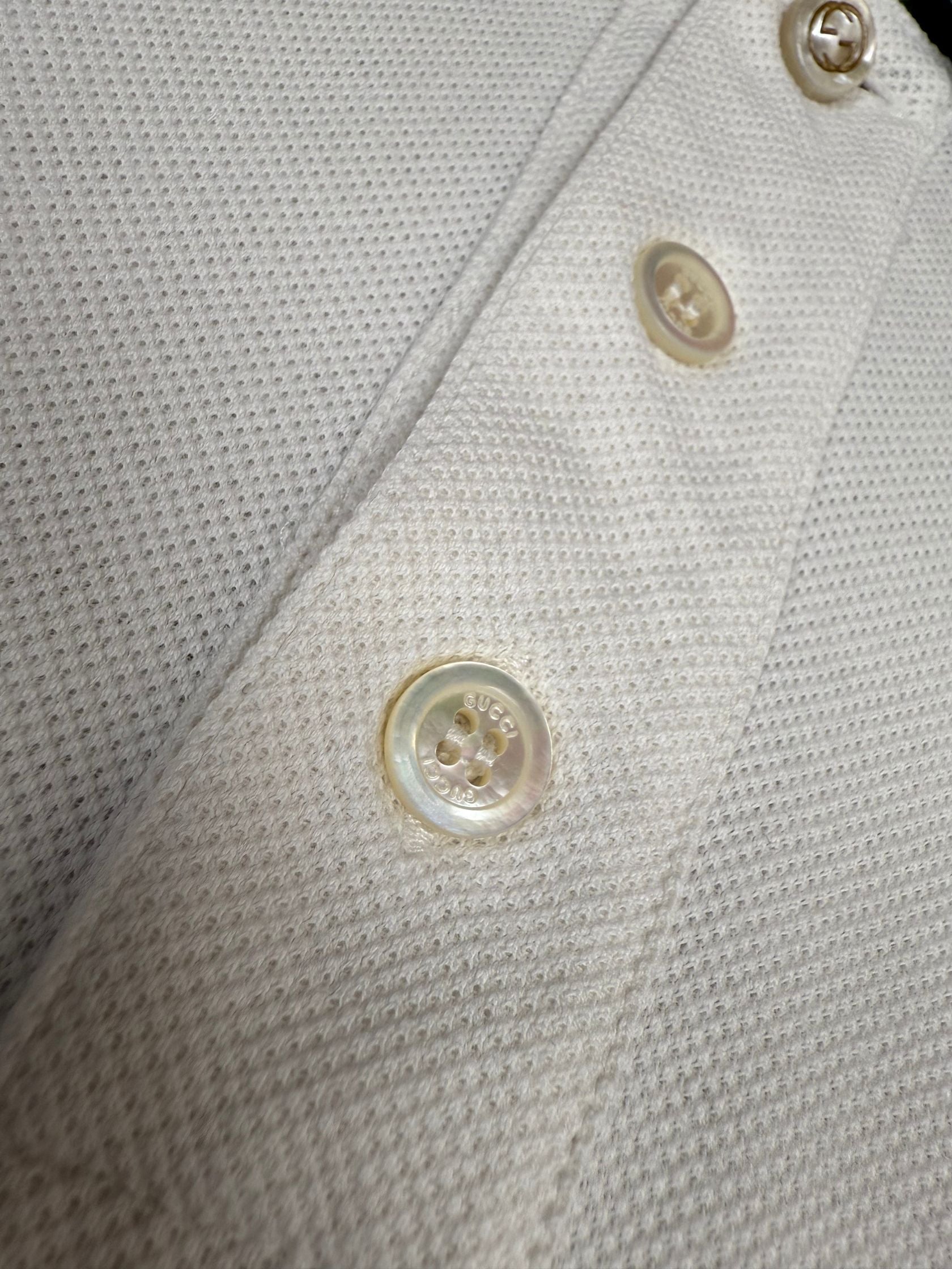 Gucci Web-Stripe Polo - White Gucci