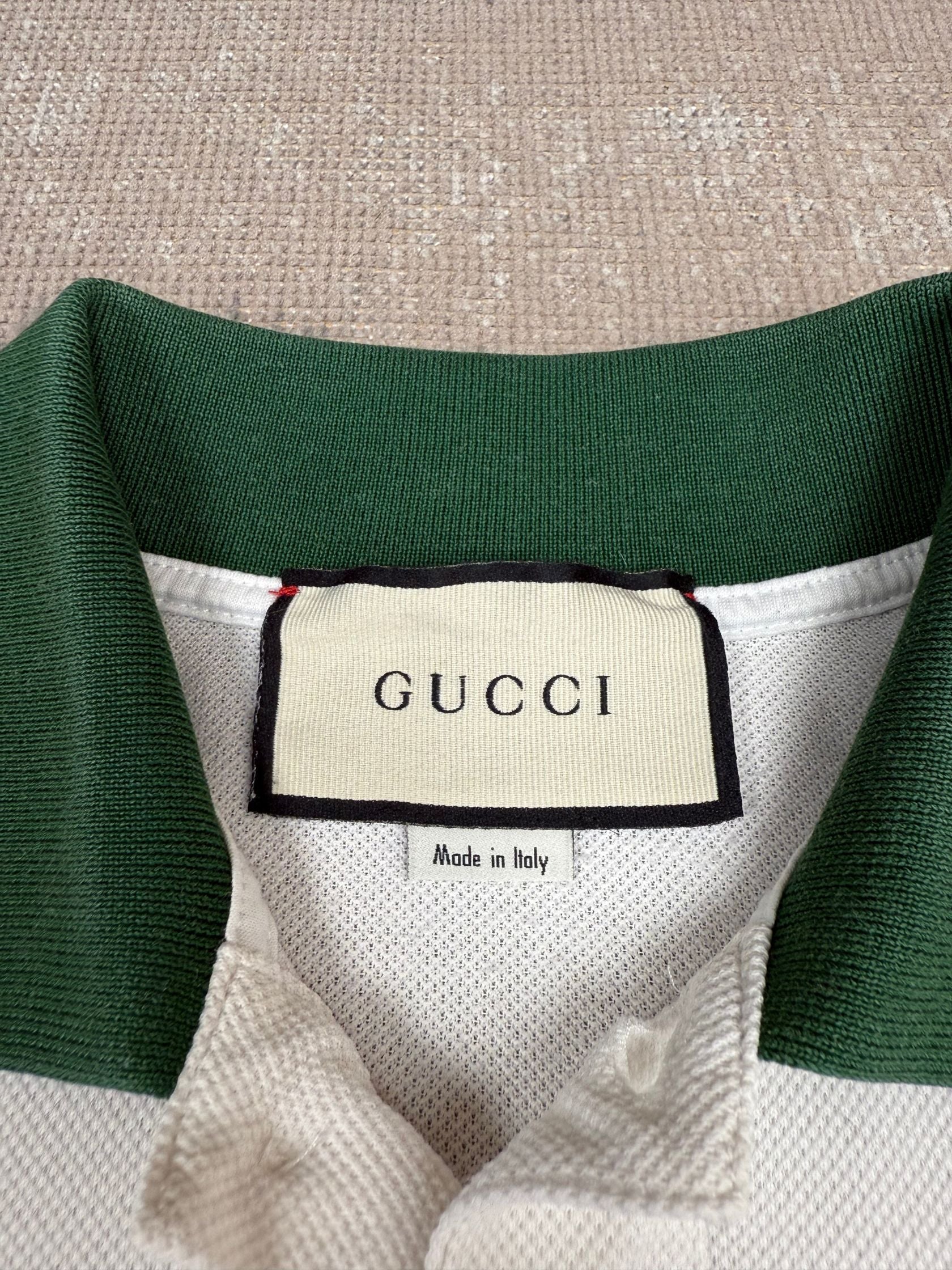 Gucci Web-Stripe Polo - White Gucci