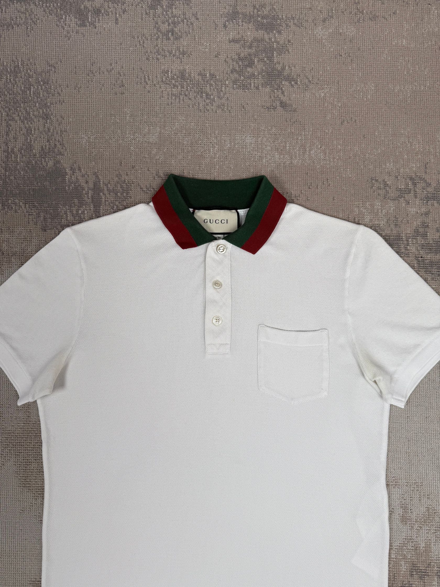 Gucci Web-Stripe Polo - White Gucci