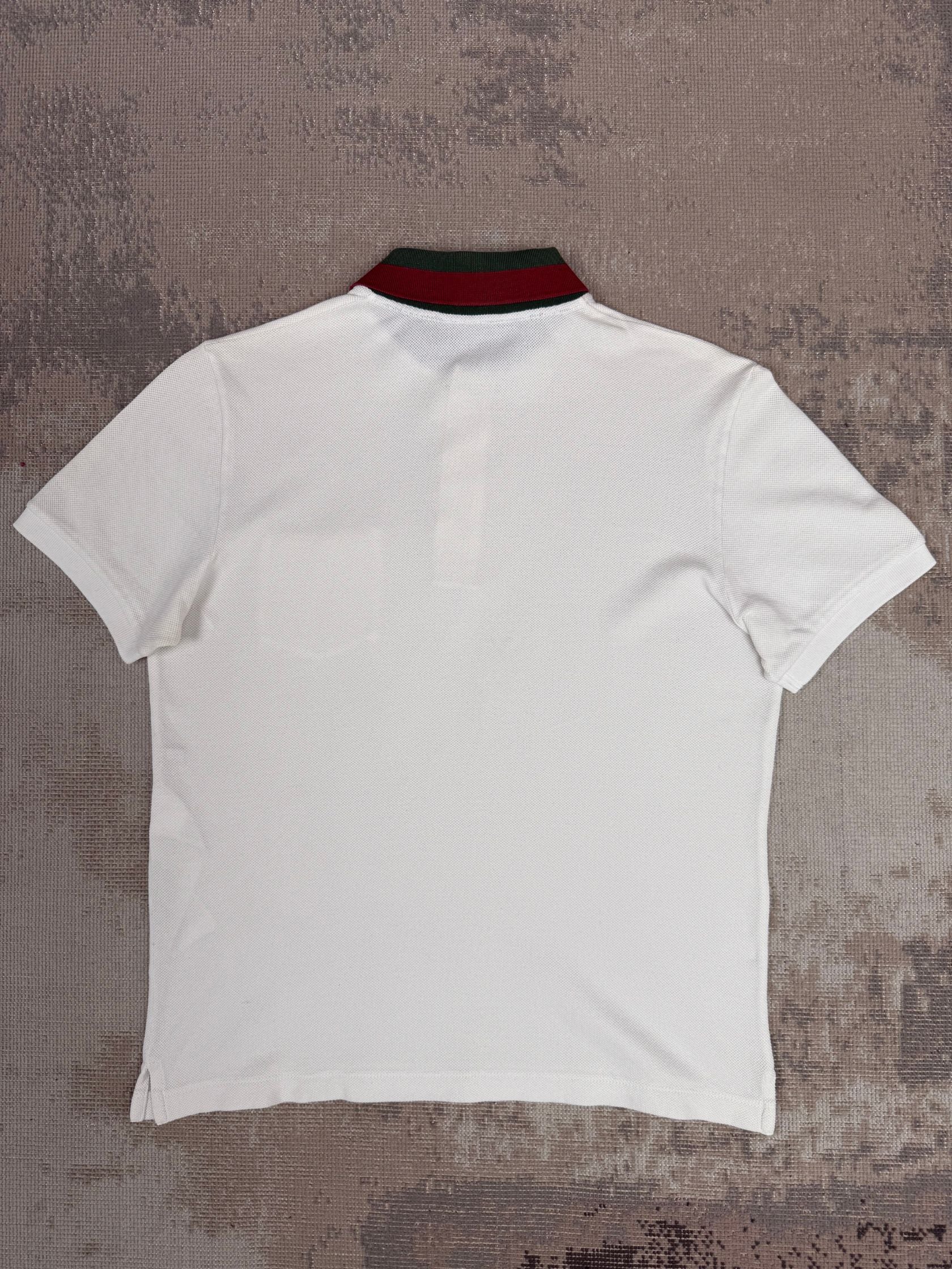Gucci Web-Stripe Polo - White Gucci