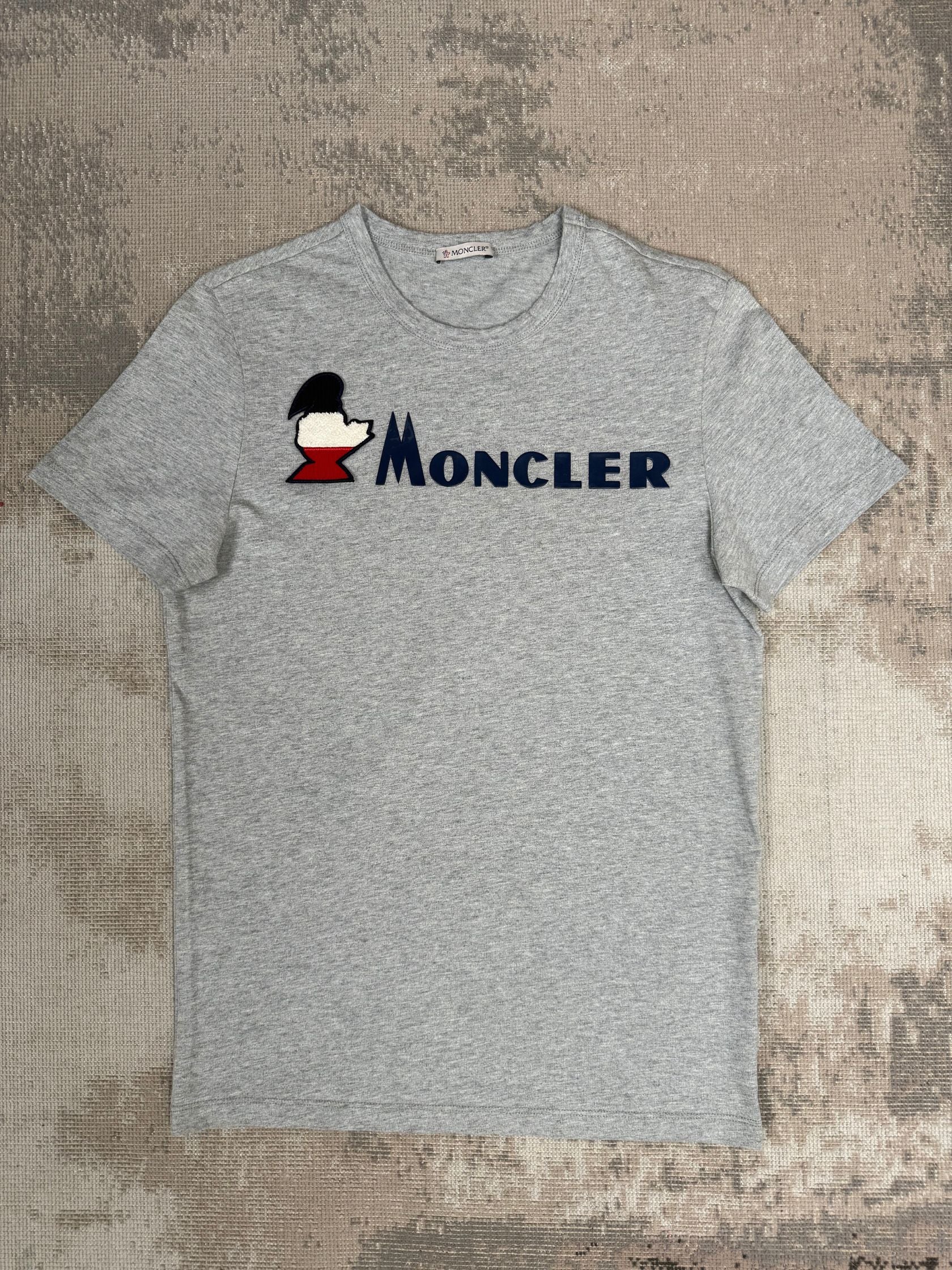 Moncler Retro Logo T-Shirt - Grey Moncler