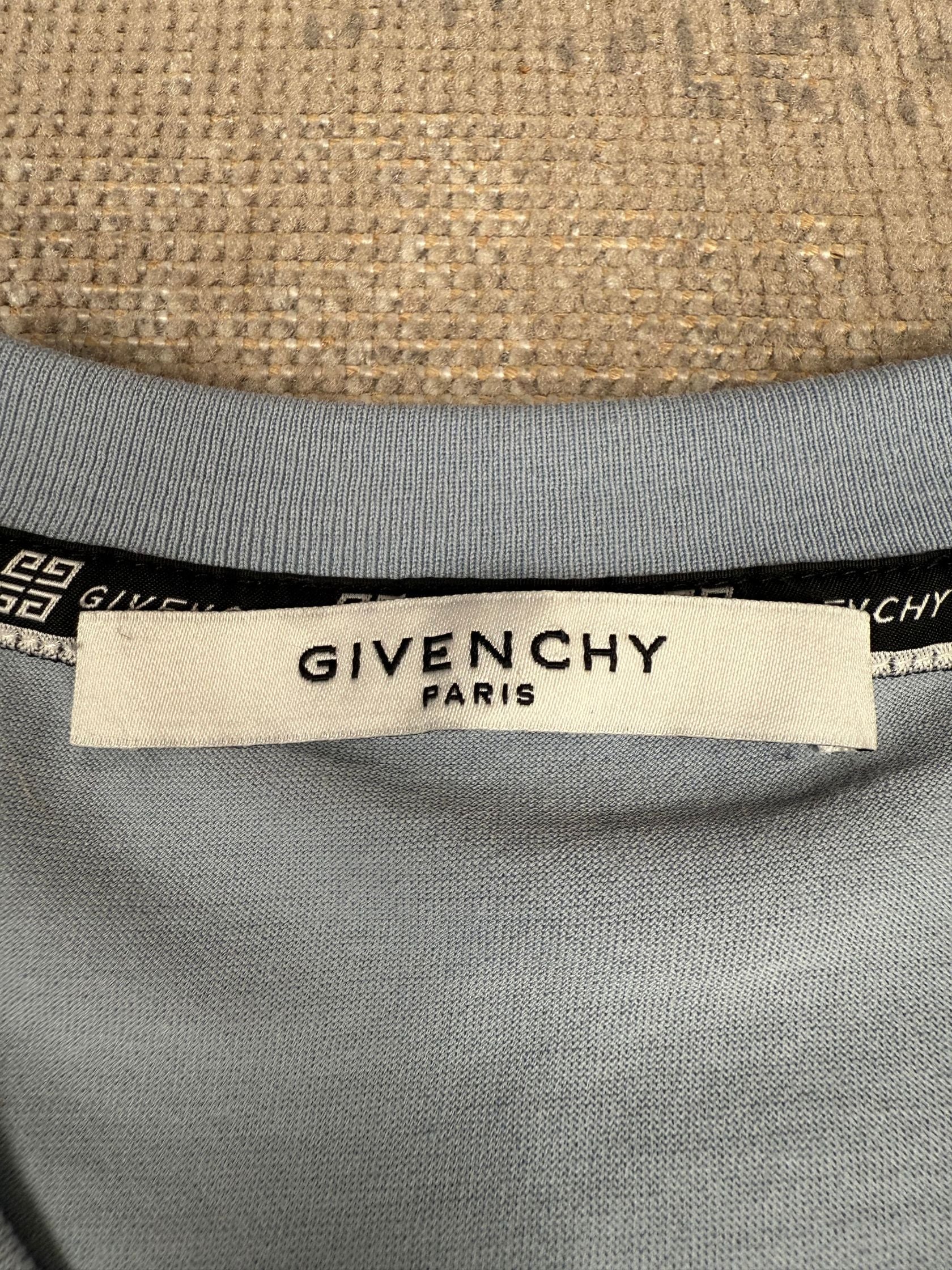 Givenchy Distressed Logo T-Shirt - Baby Blue Givenchy
