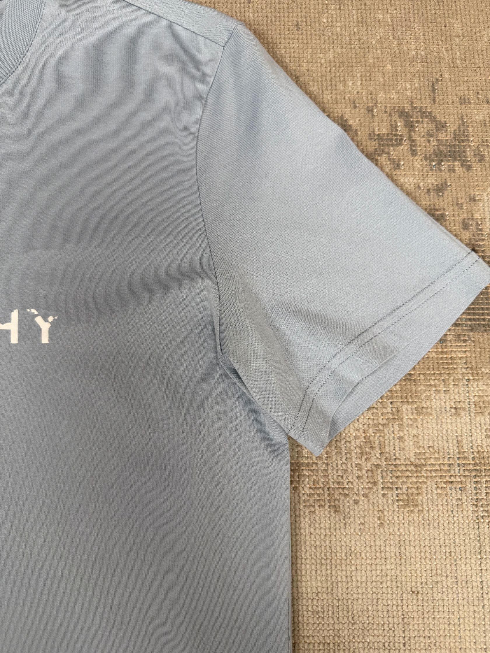 Givenchy Distressed Logo T-Shirt - Baby Blue Givenchy