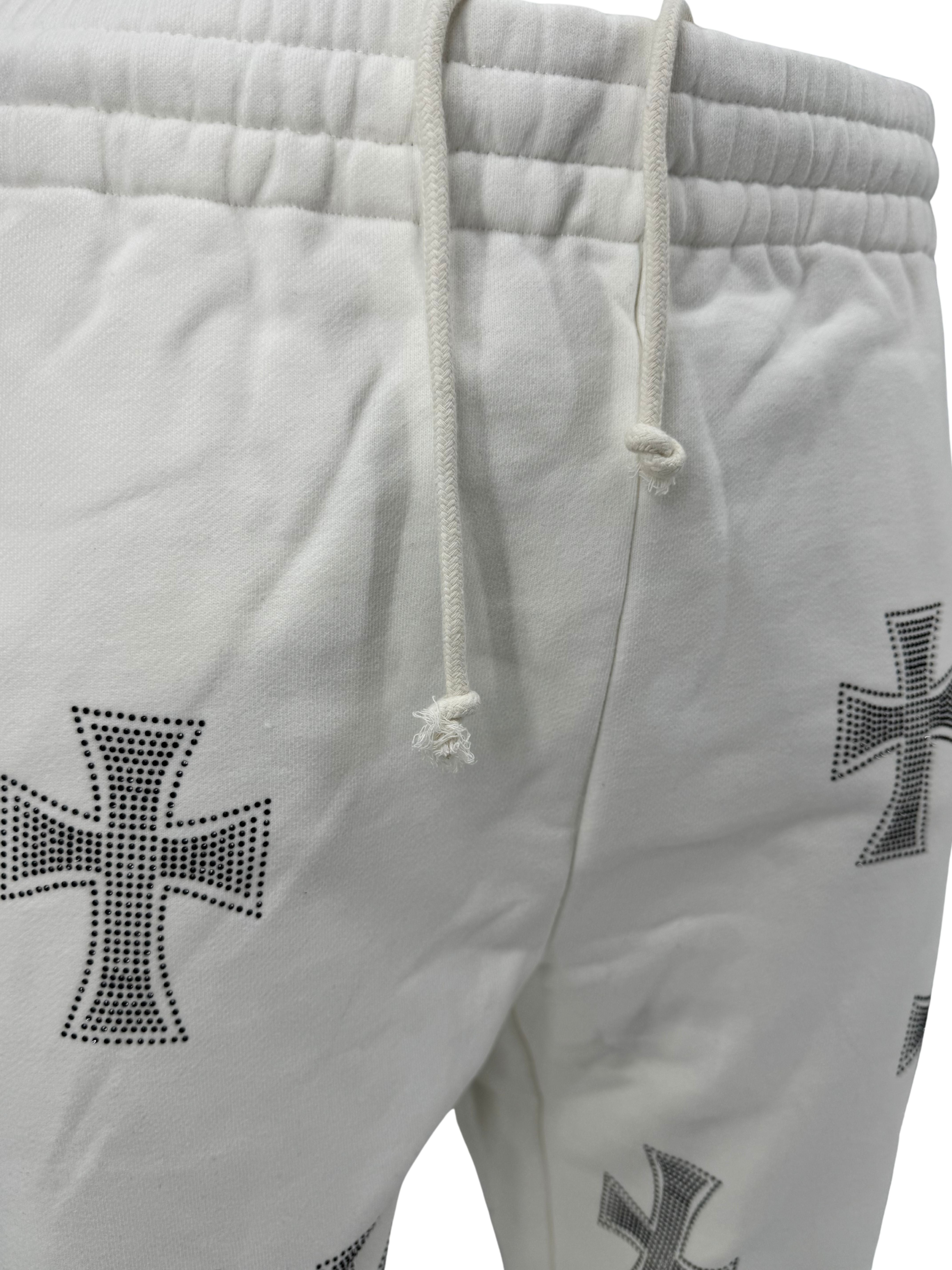 Unknown London Rhinestone Joggers - White (Unused)