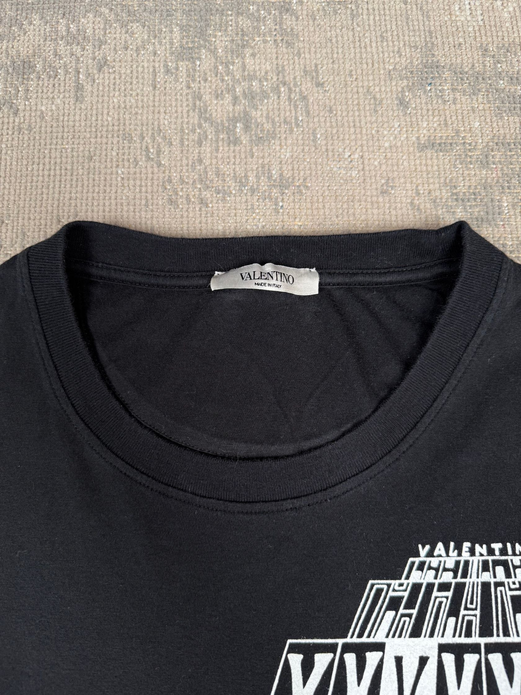 Valentino Graphic Tower Logo T-Shirt - Black Valentino