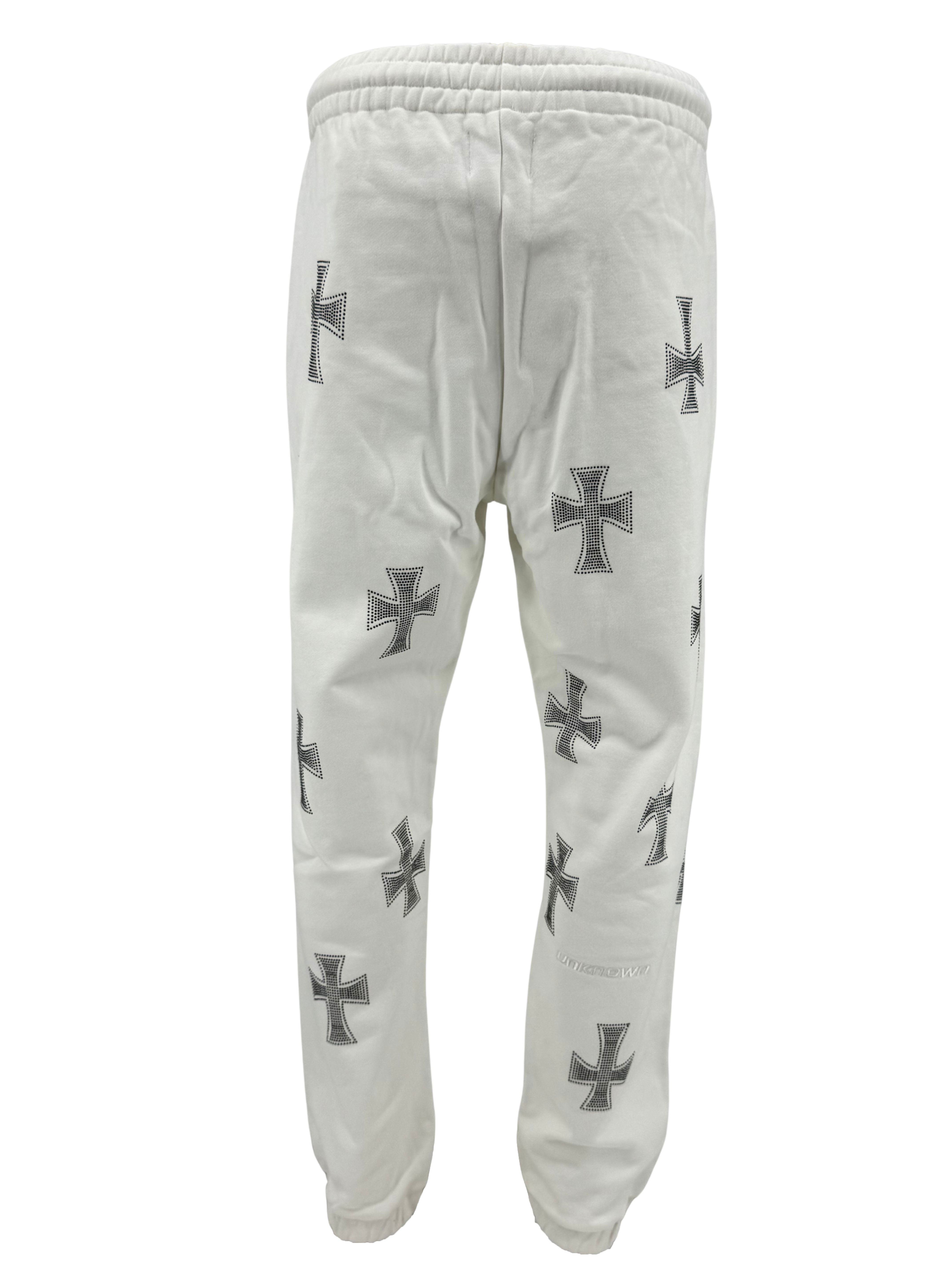 Unknown London Rhinestone Joggers - White (Unused)