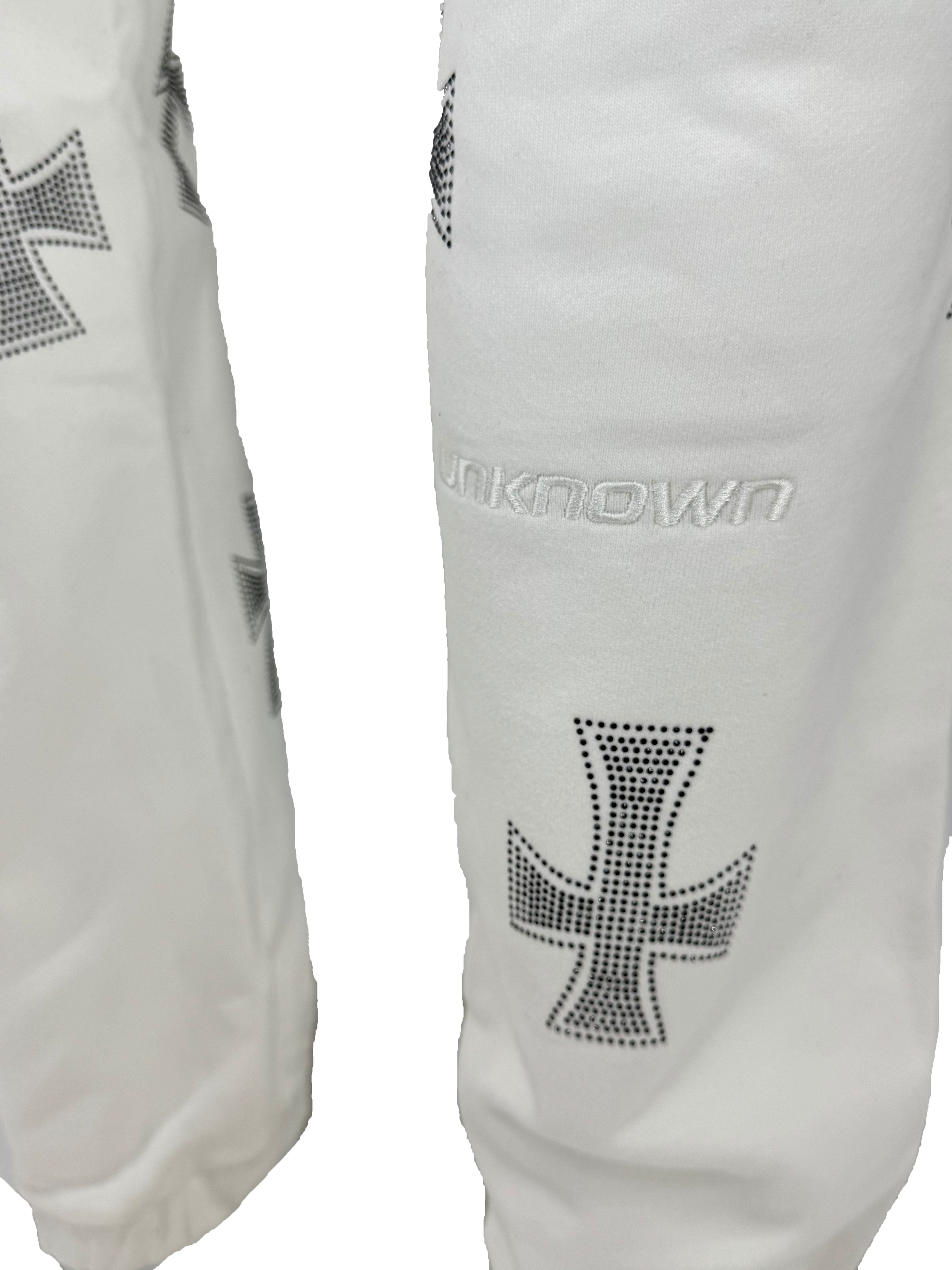 Unknown London Rhinestone Joggers - White (Unused)