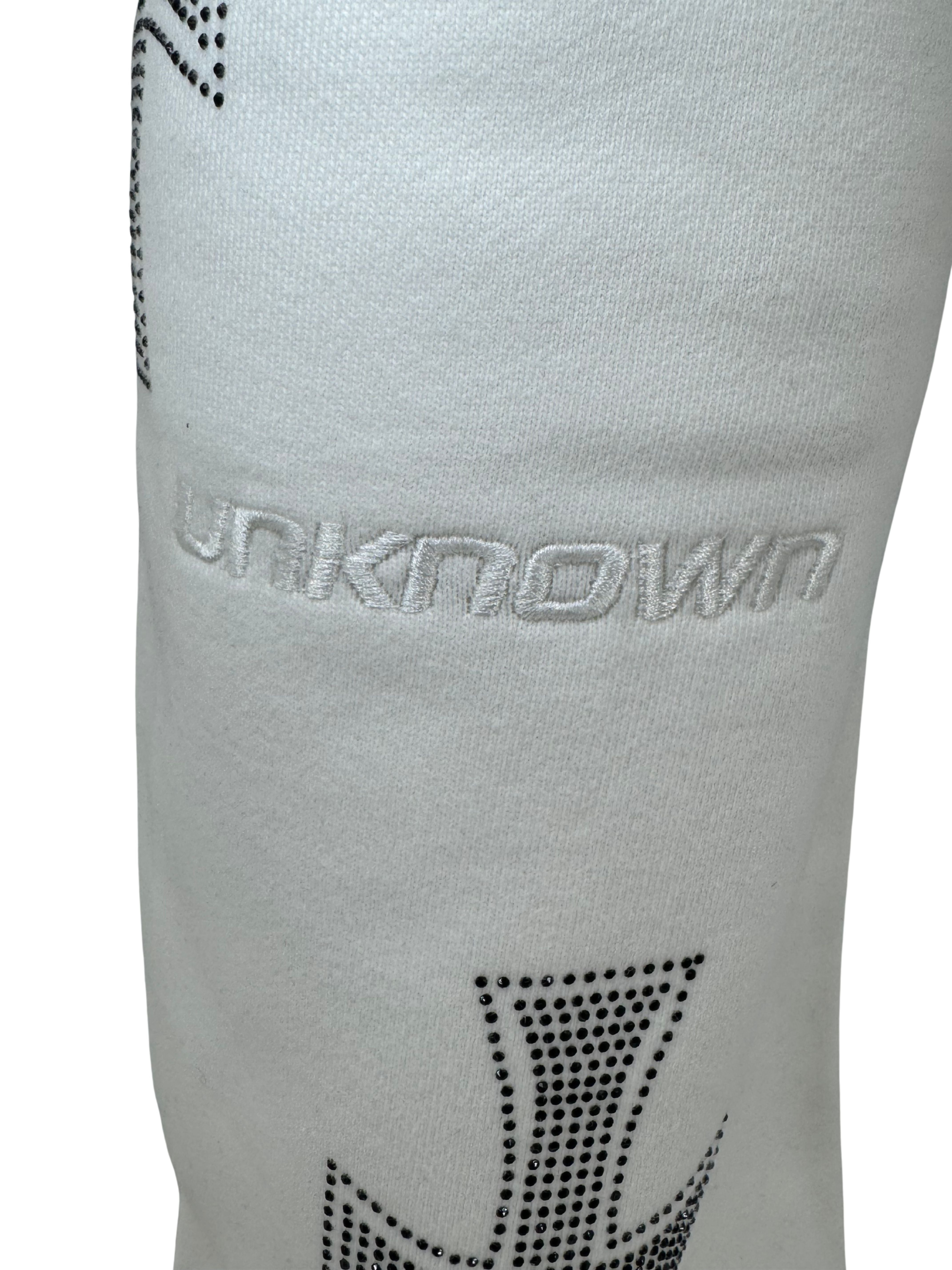 Unknown London Rhinestone Joggers - White (Unused)
