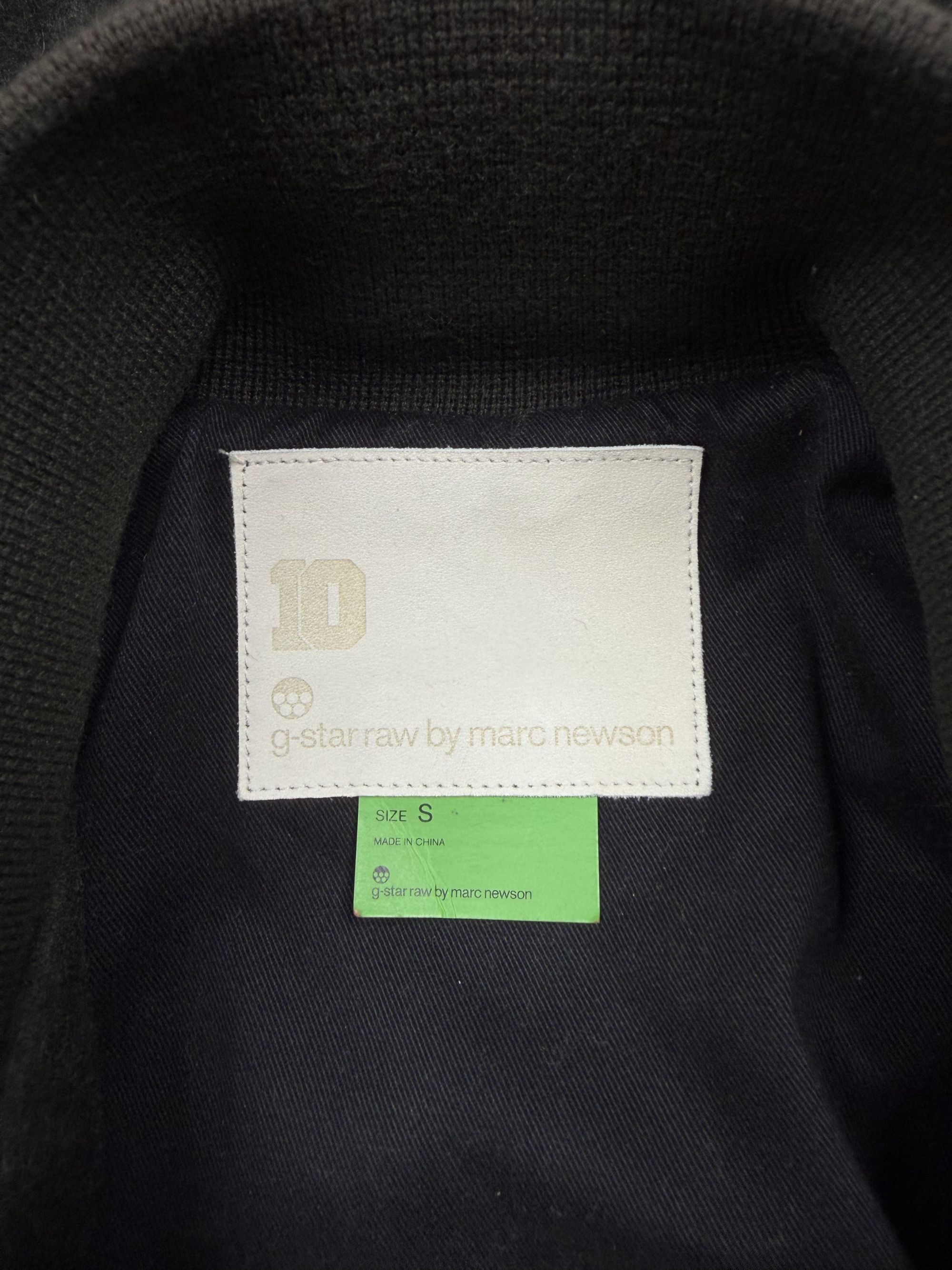 G-Star Raw Leather Varsity Jacket - Green G-Star