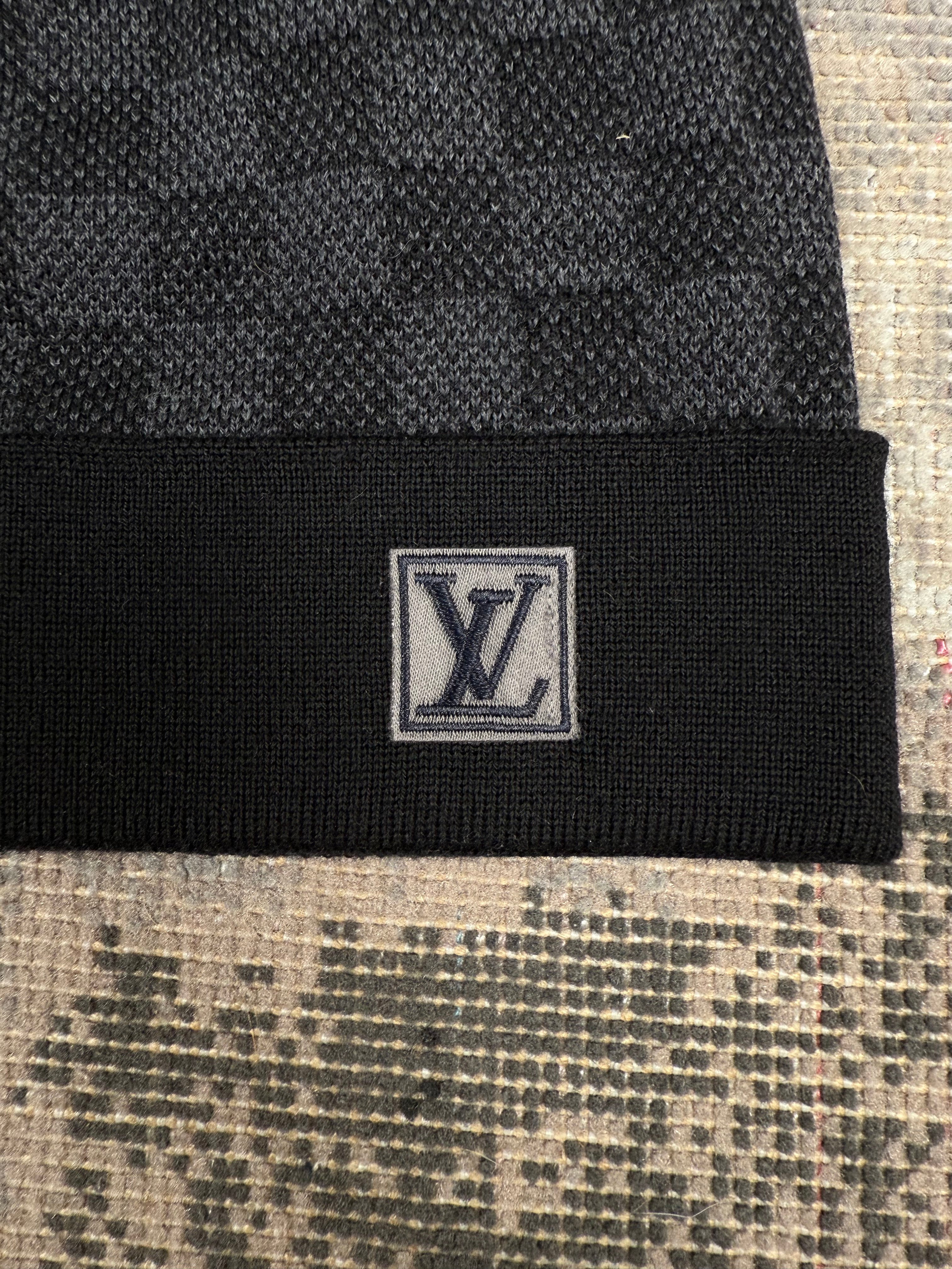 Louis Vuitton Damier Wool Beanie - Black Louis Vuitton