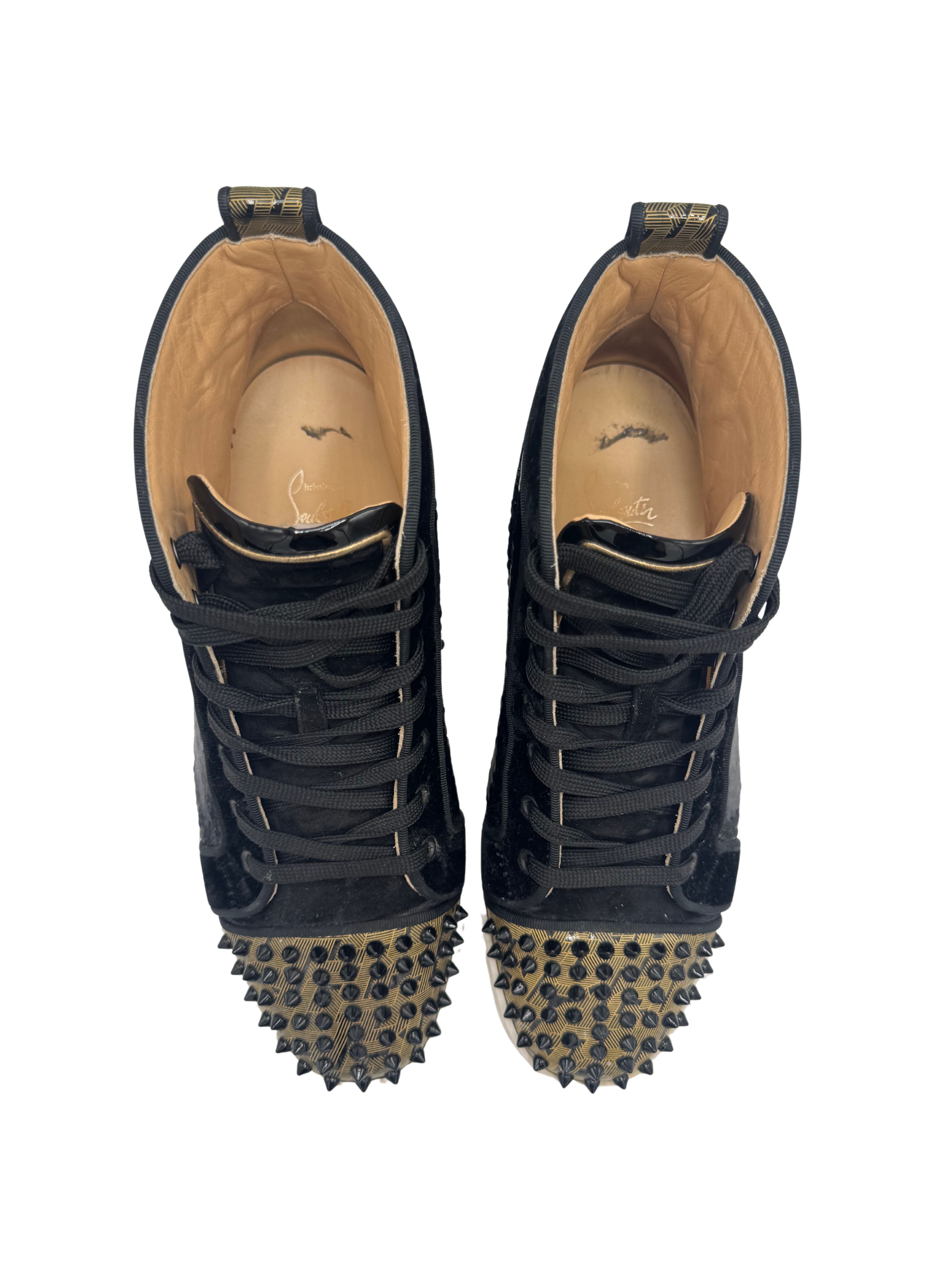 Christian Loubtion Spikes Orlato High - Black/Gold