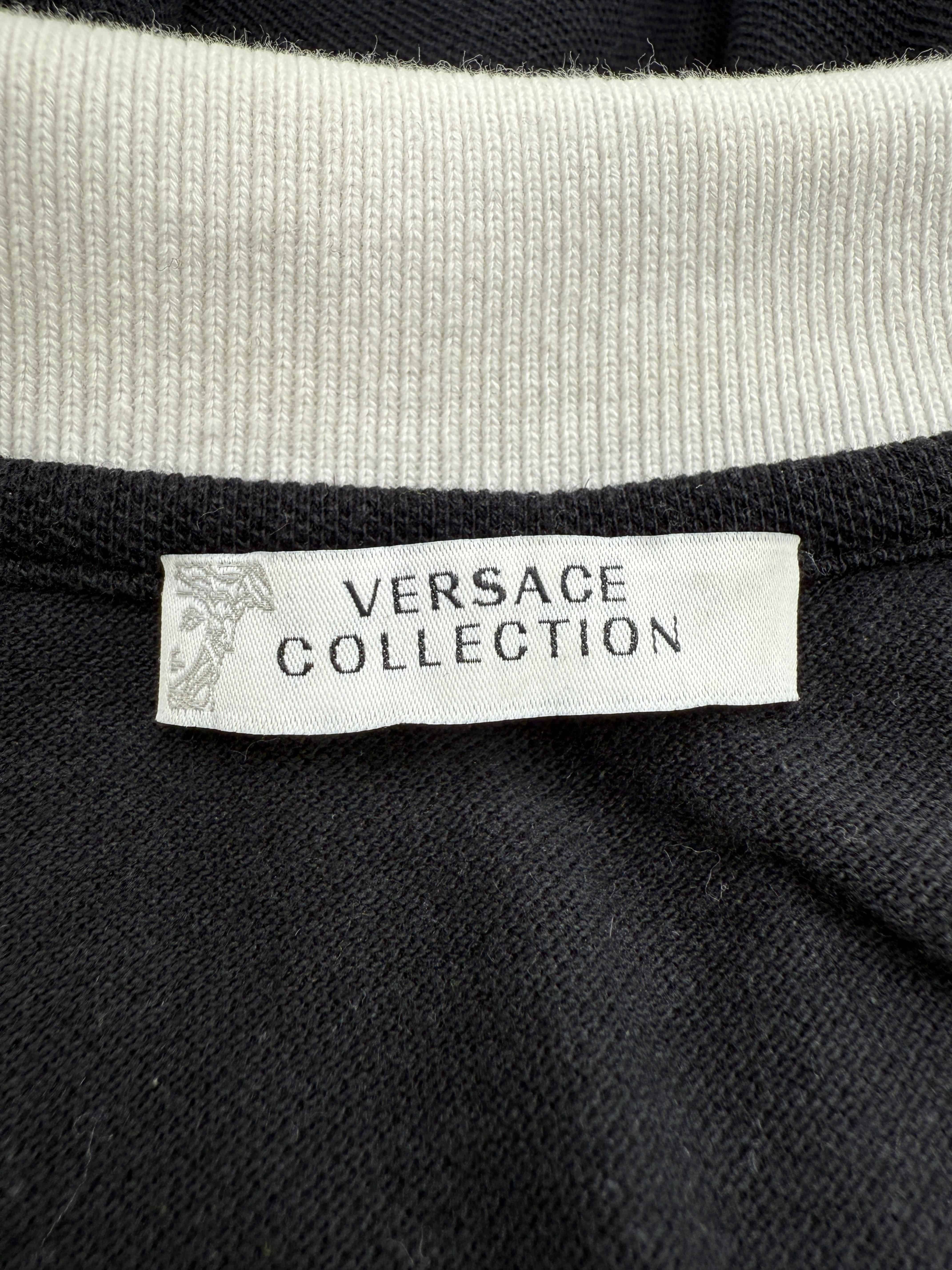 Versace Embroidered Medusa Polo - Black Versace