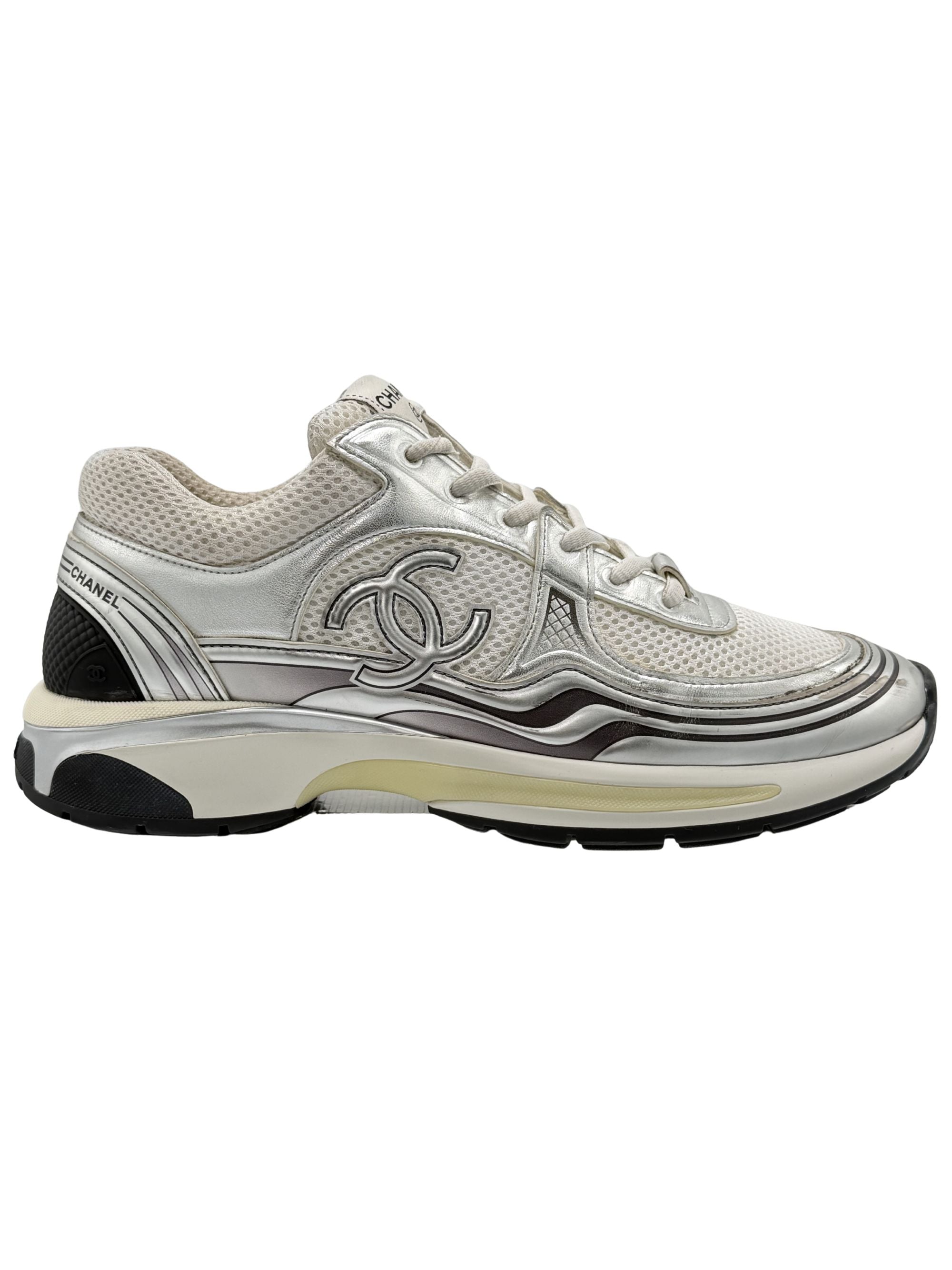 Chanel CC Runner Trainers - Silver Chanel