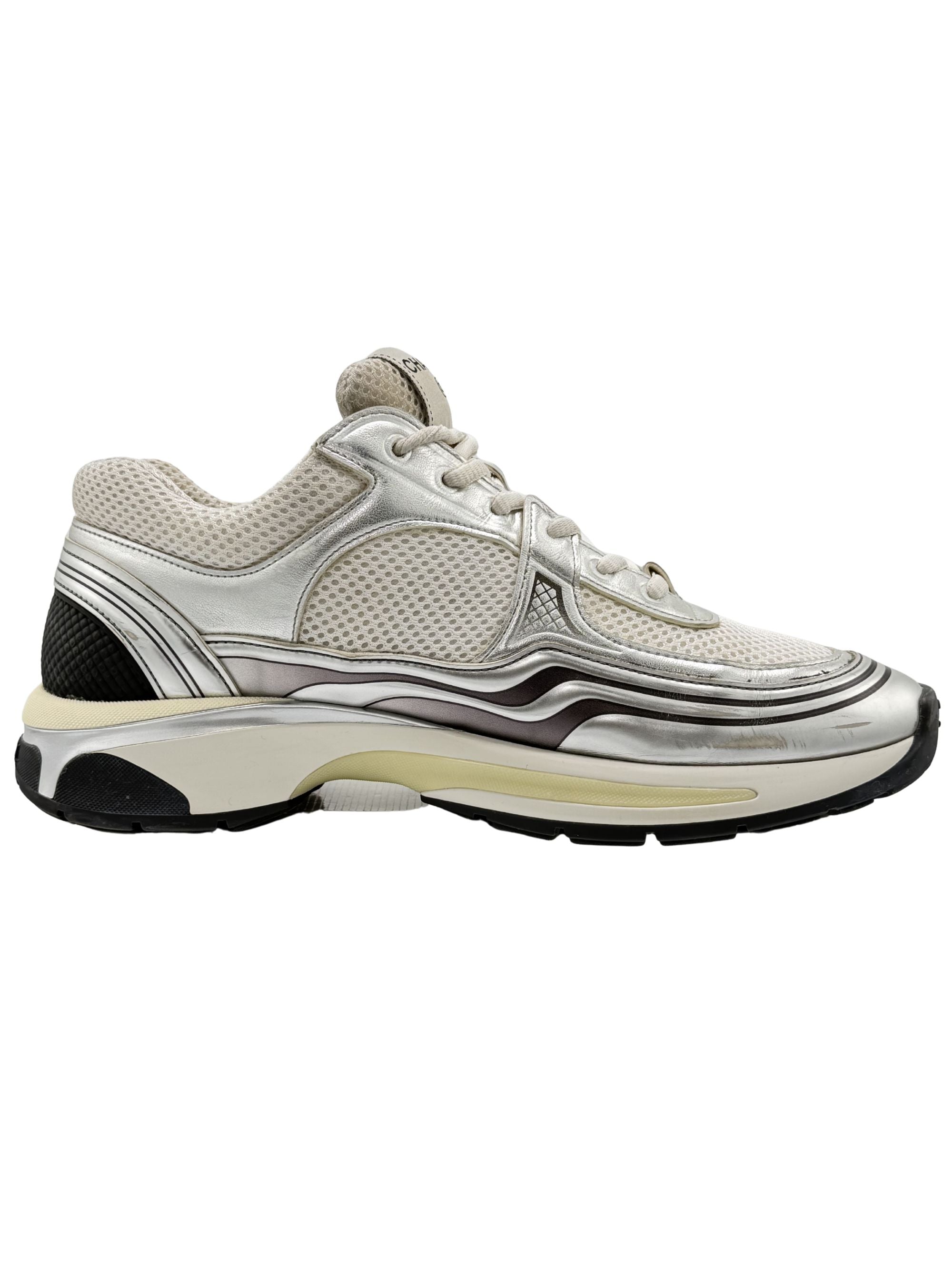 Chanel CC Runner Trainers - Silver Chanel