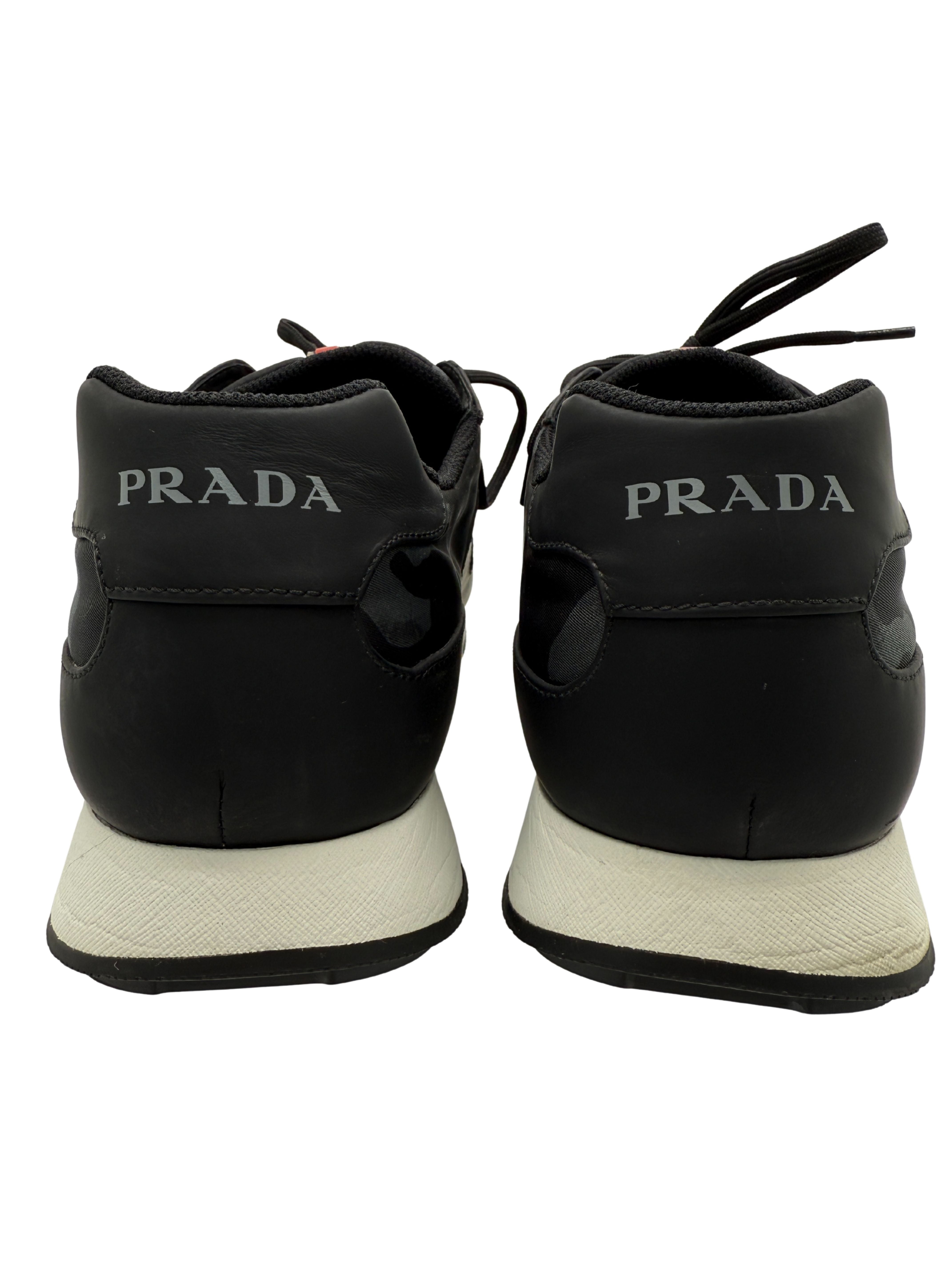 Prada Camo Runner Trainer - Black Prada