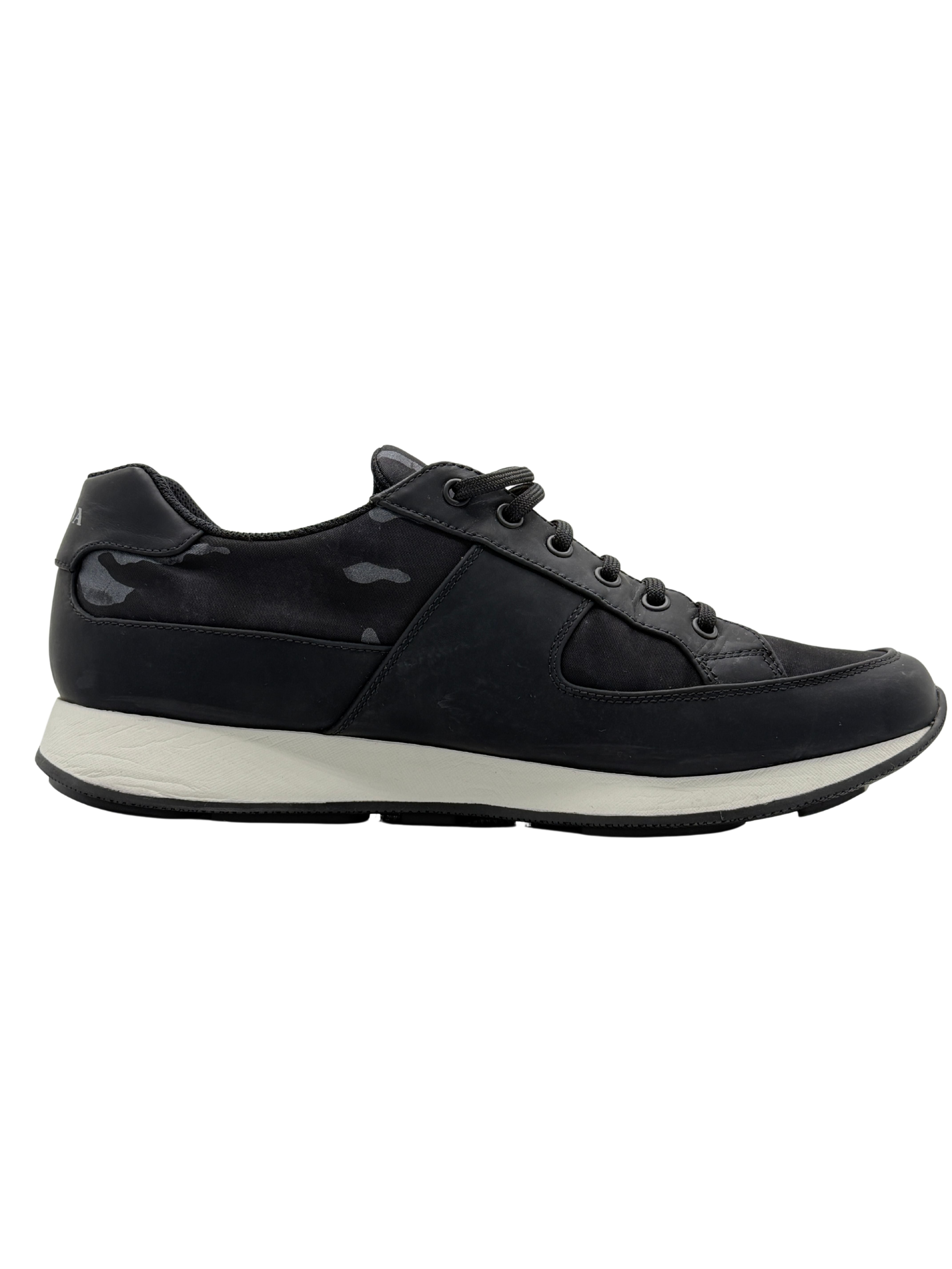 Prada Camo Runner Trainer - Black Prada