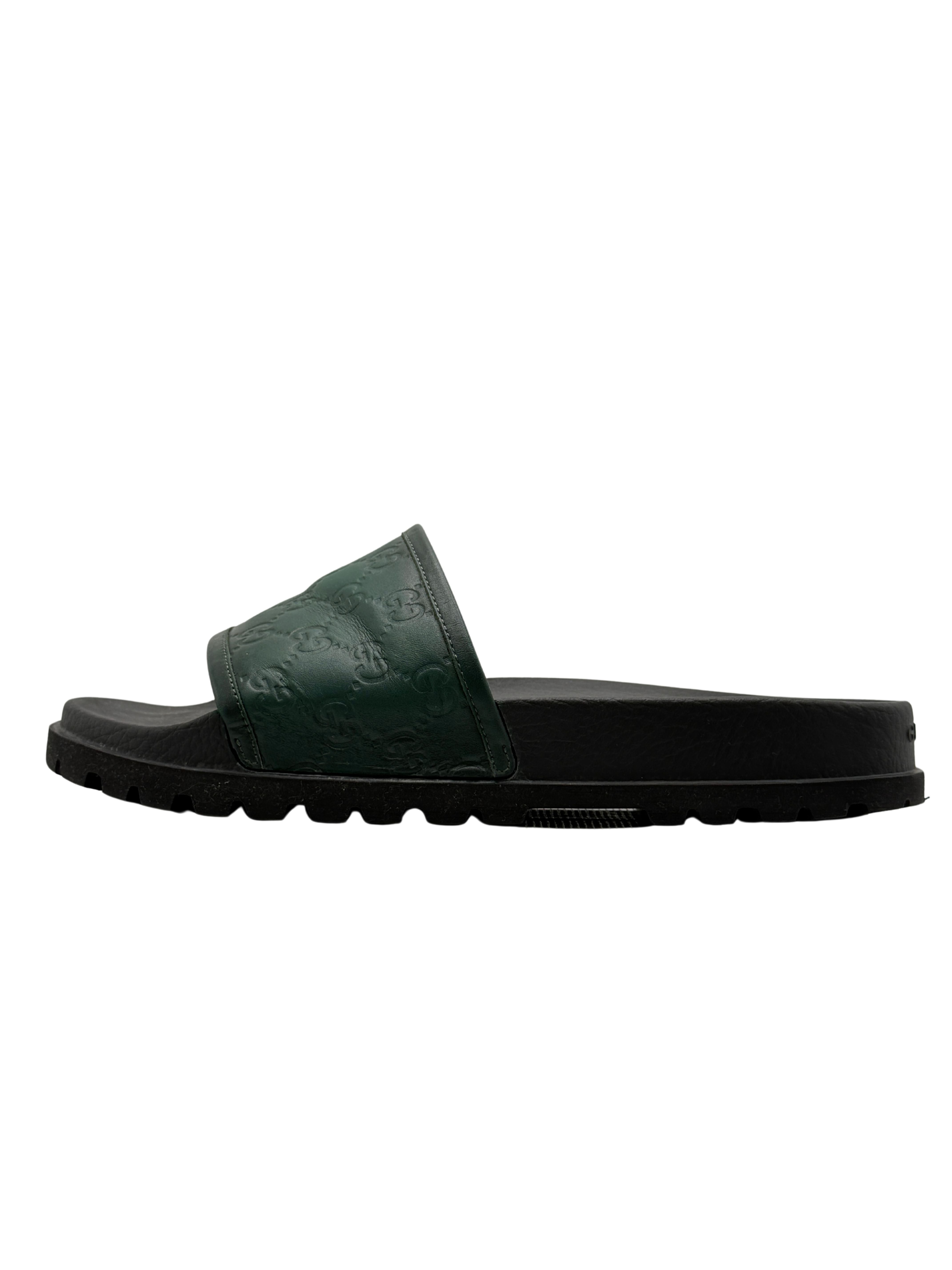 Gucci GG Sliders - Green Gucci