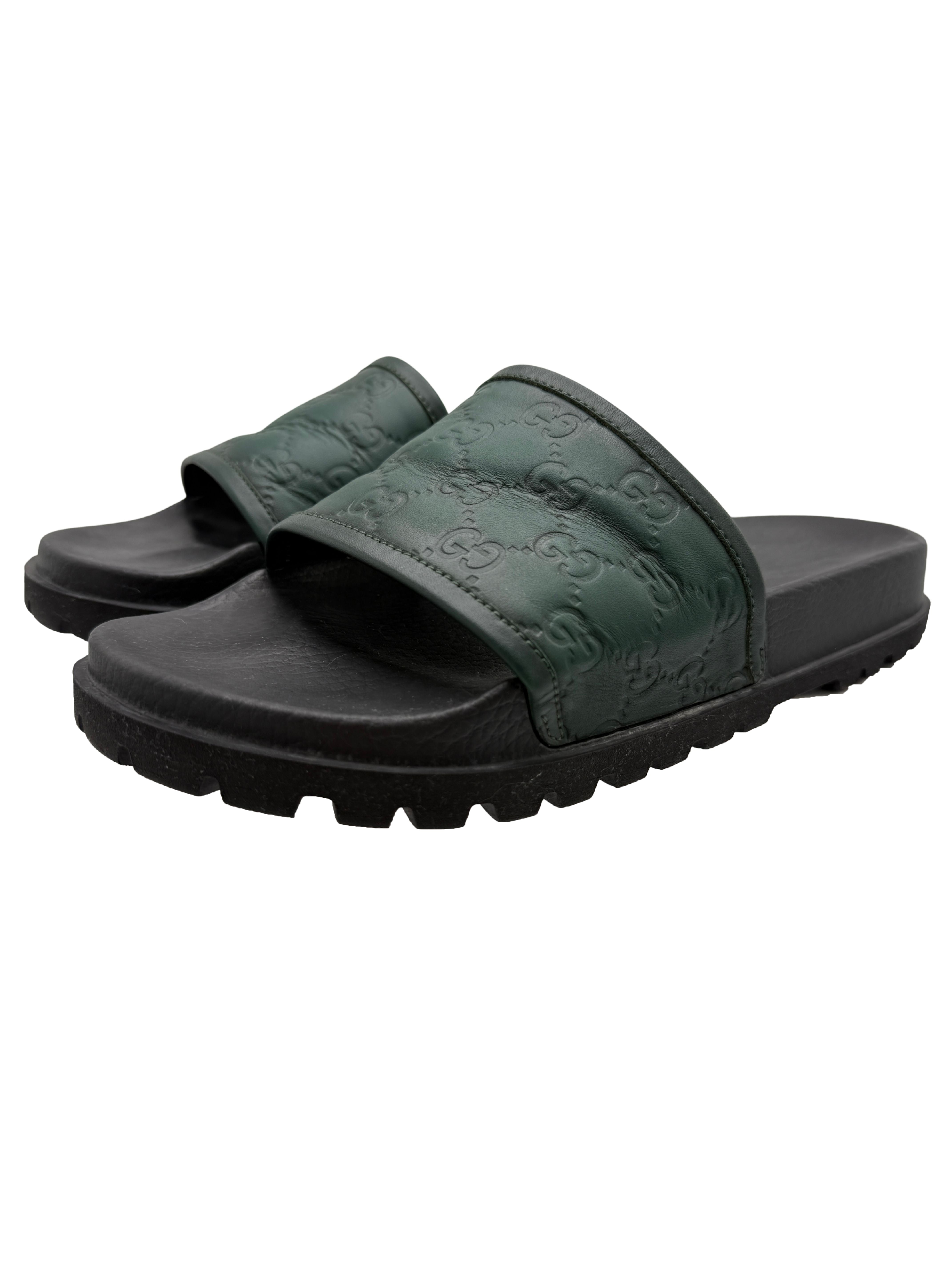 Gucci GG Sliders - Green Gucci