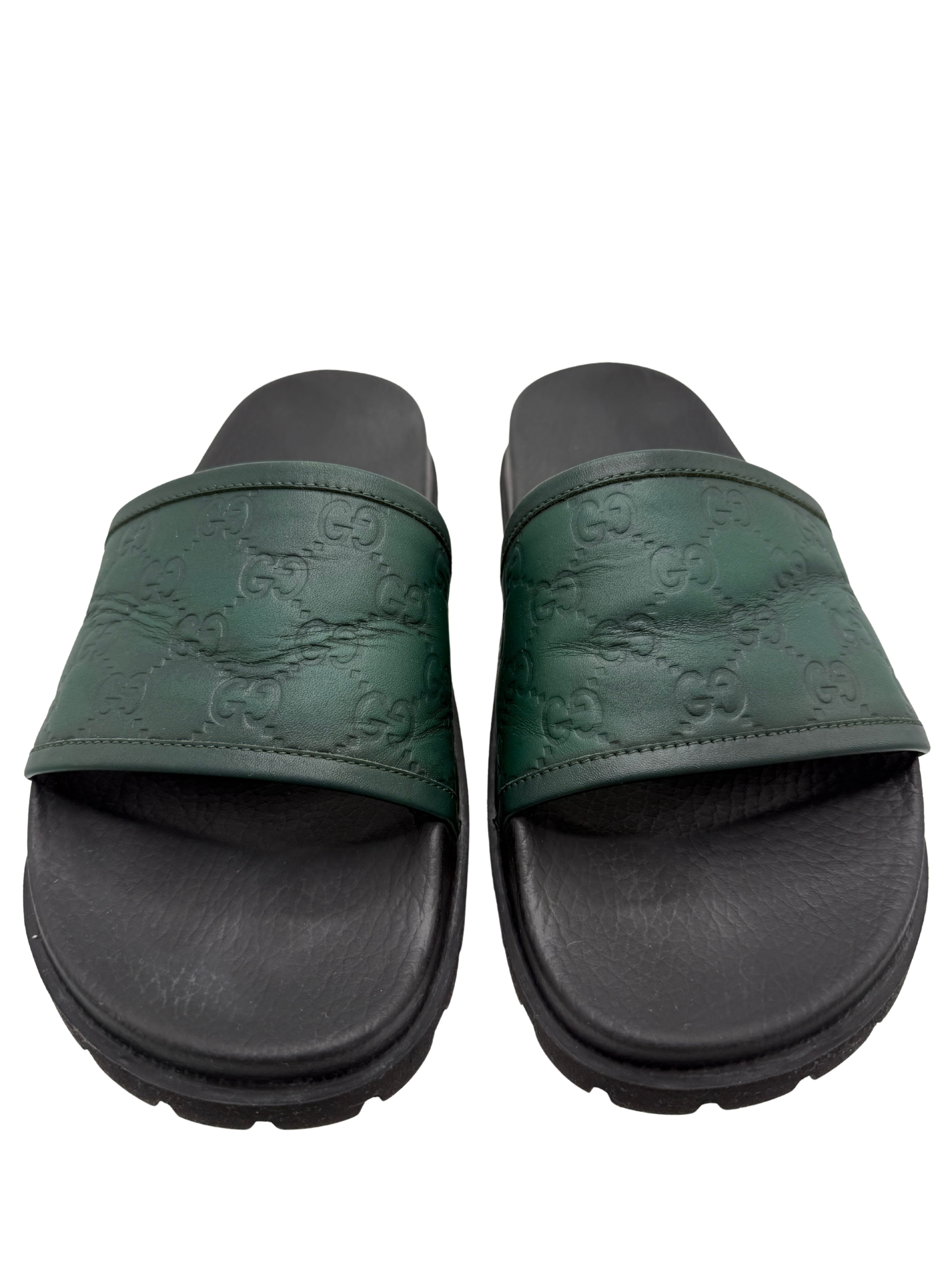 Gucci GG Sliders - Green Gucci