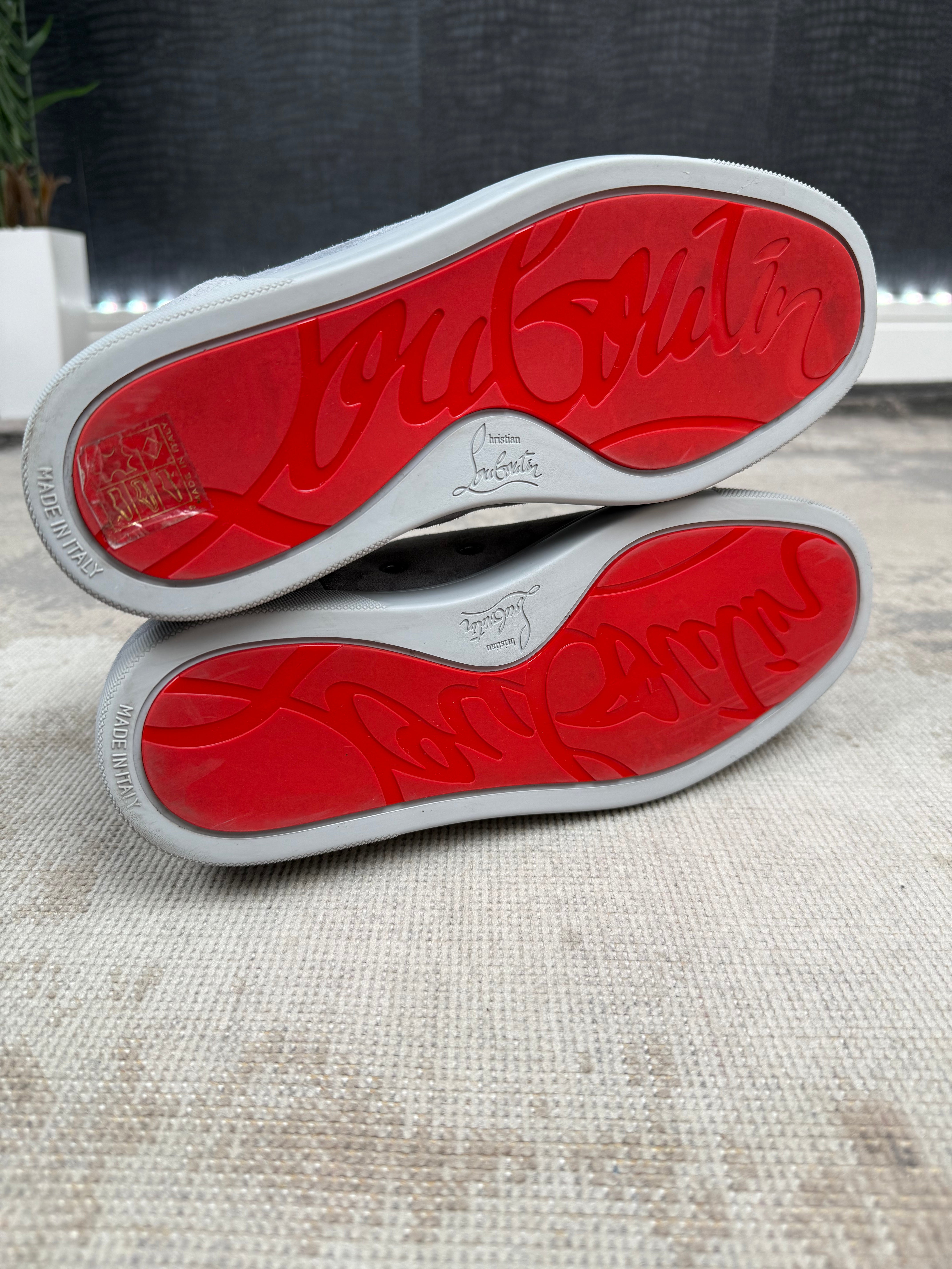 Christian Louboutin Junior Spike Trainers - Grey Christian Louboutin
