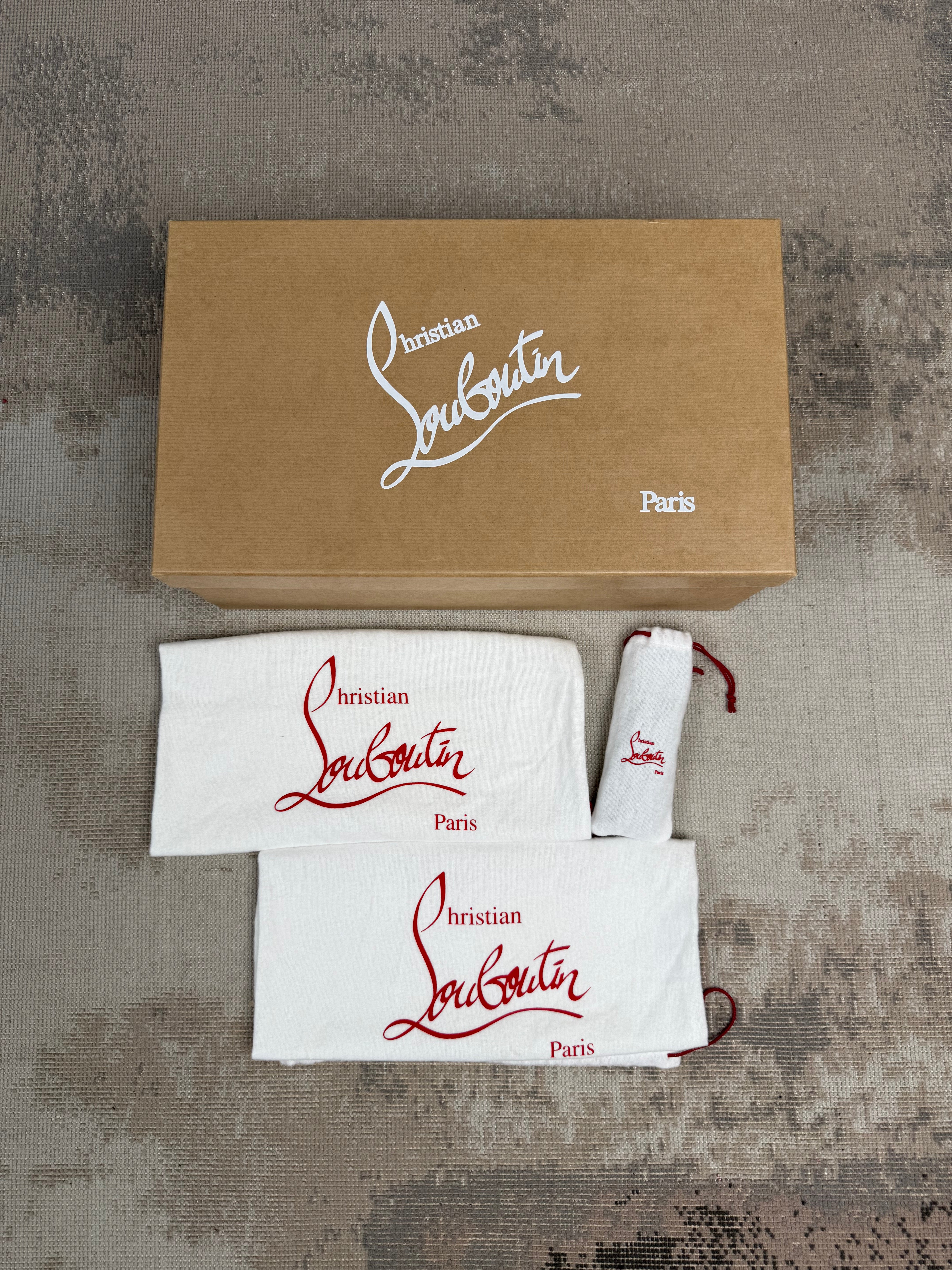 Christian Louboutin Junior Spike Trainers - Grey Christian Louboutin