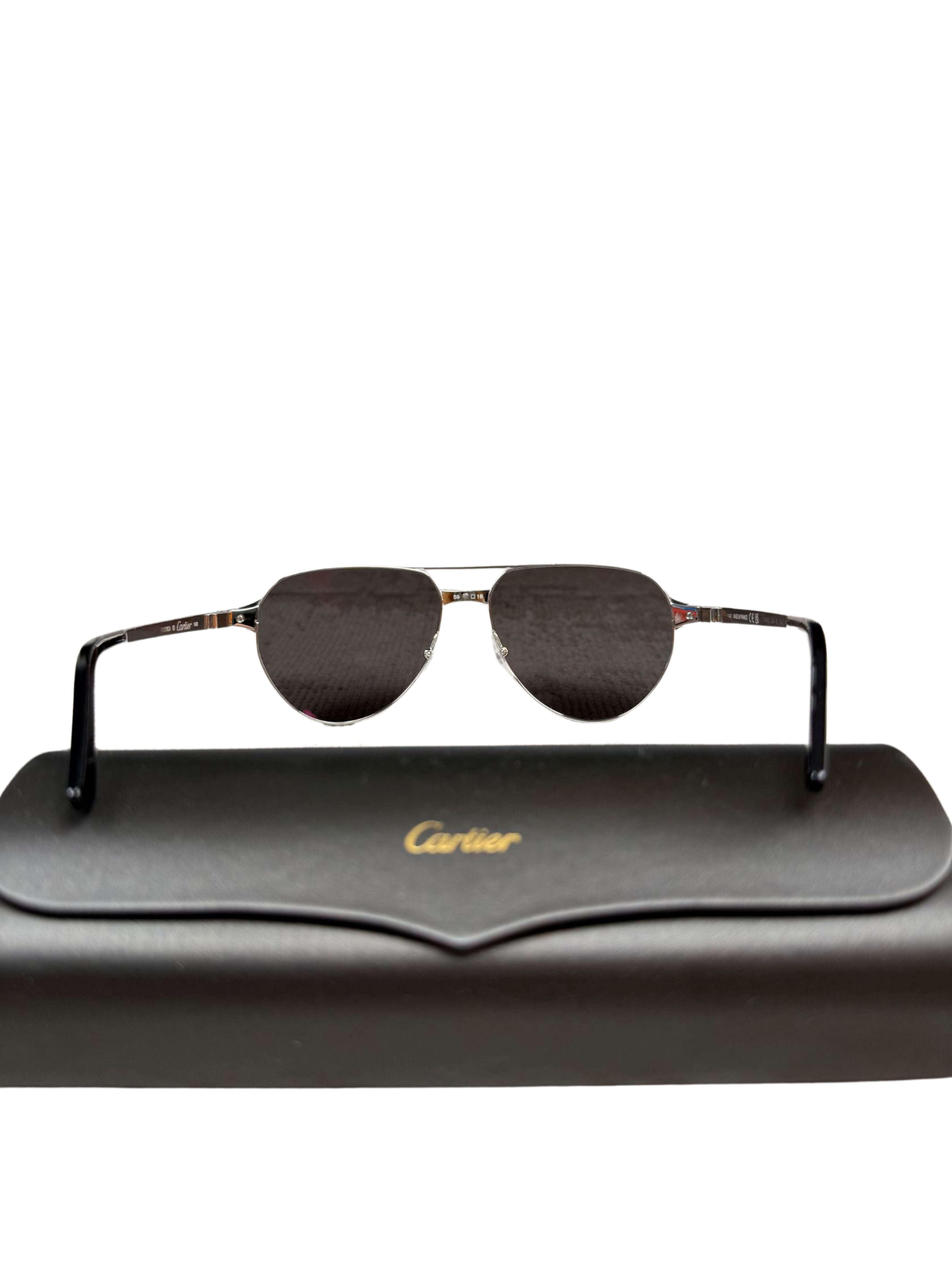 Cartier CT0425S 004 Sunglasses - Silver (Unused)