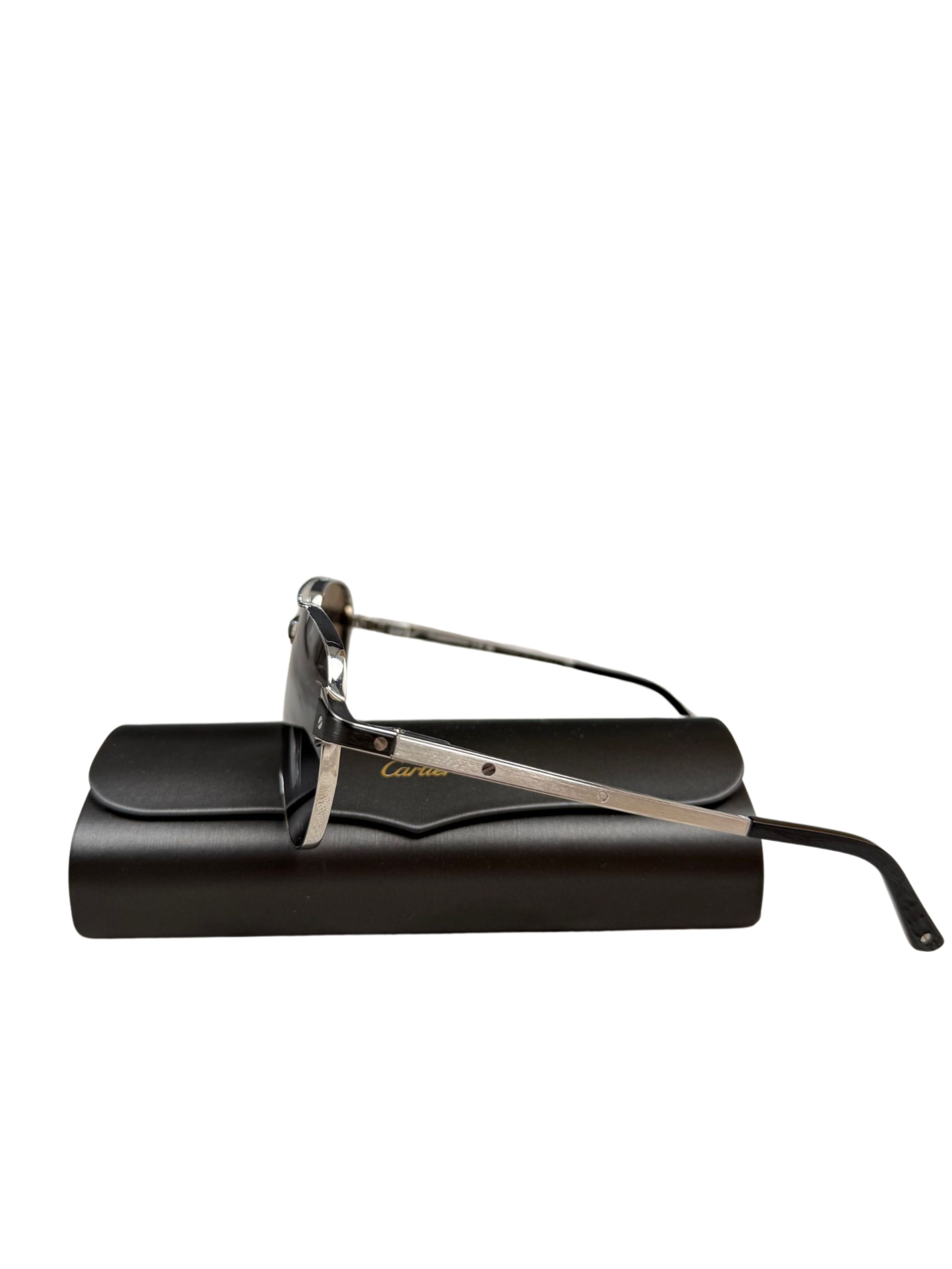 Cartier CT0425S 004 Sunglasses - Silver (Unused)