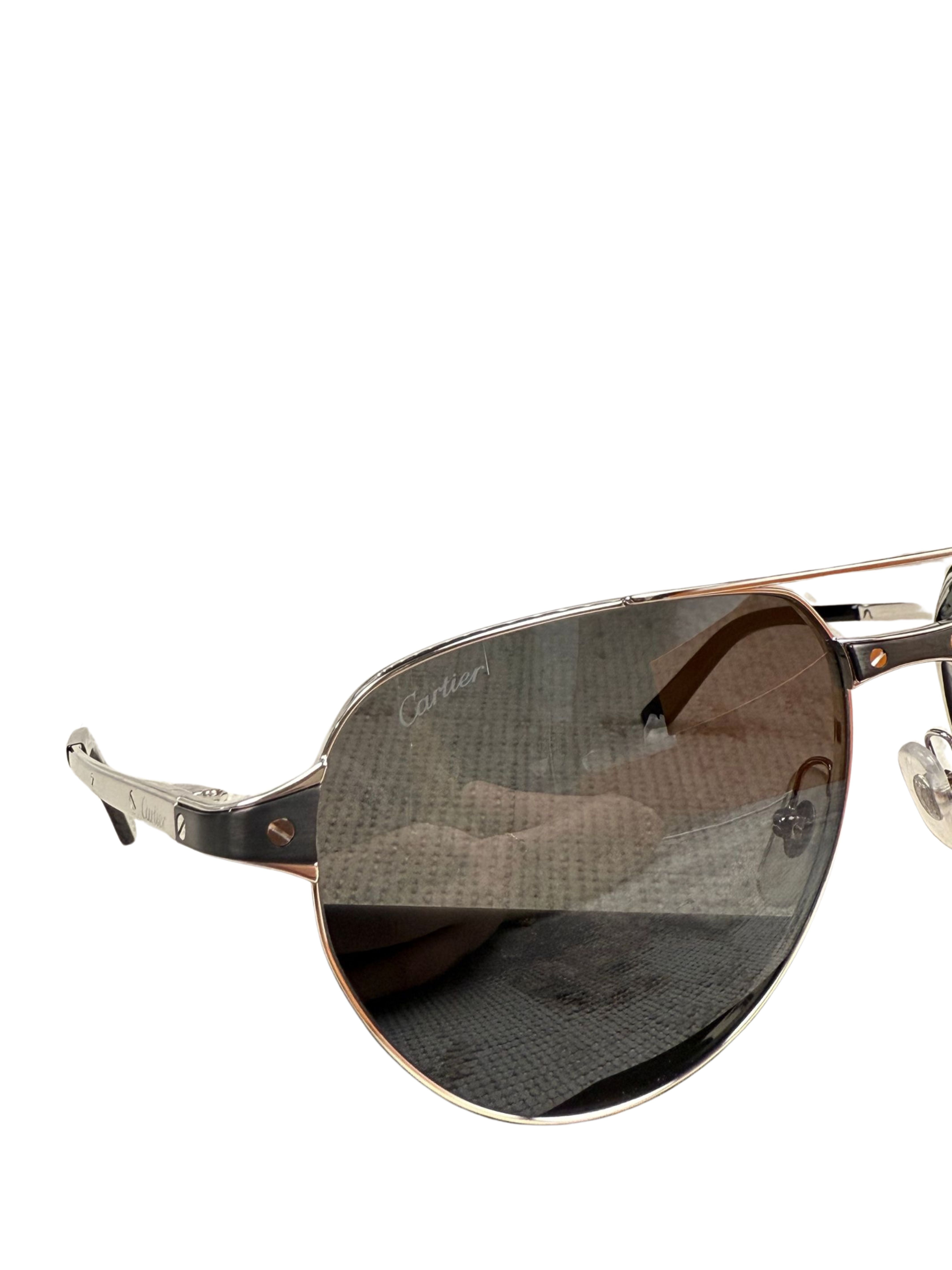Cartier CT0425S 004 Sunglasses - Silver (Unused)
