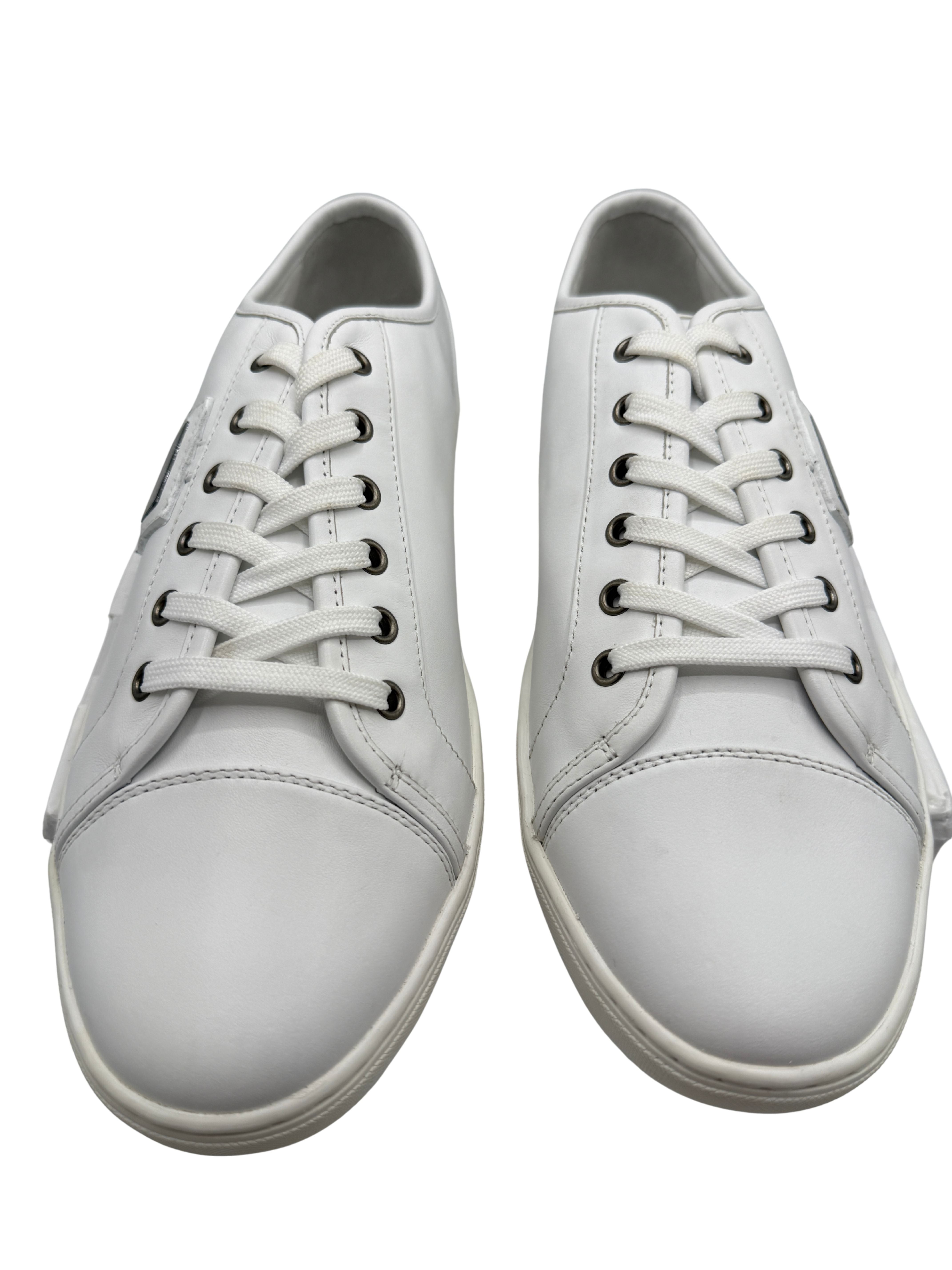 Dolce & Gabbana Plaque Logo Trainers - White
