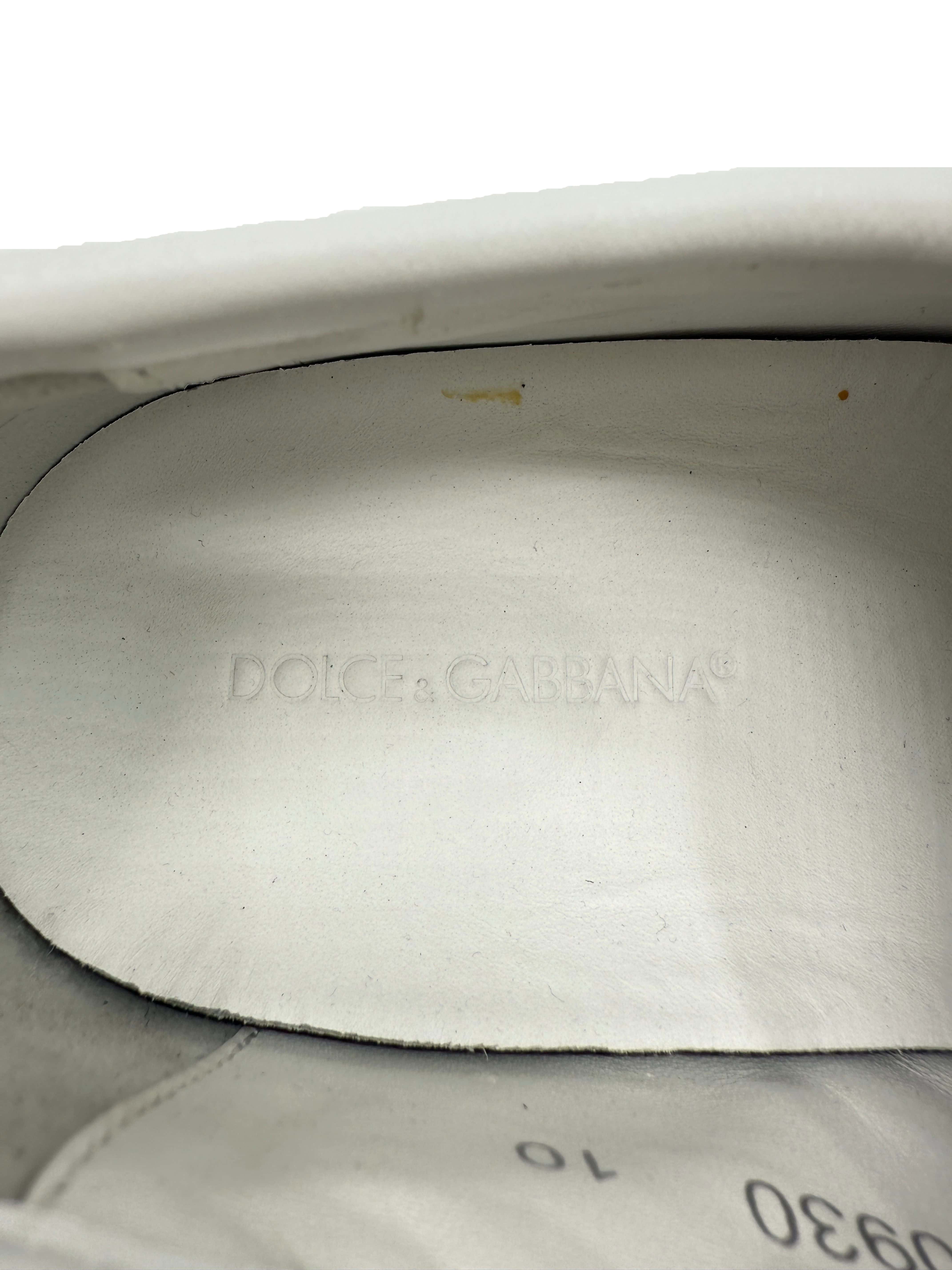 Dolce & Gabbana Plaque Logo Trainers - White