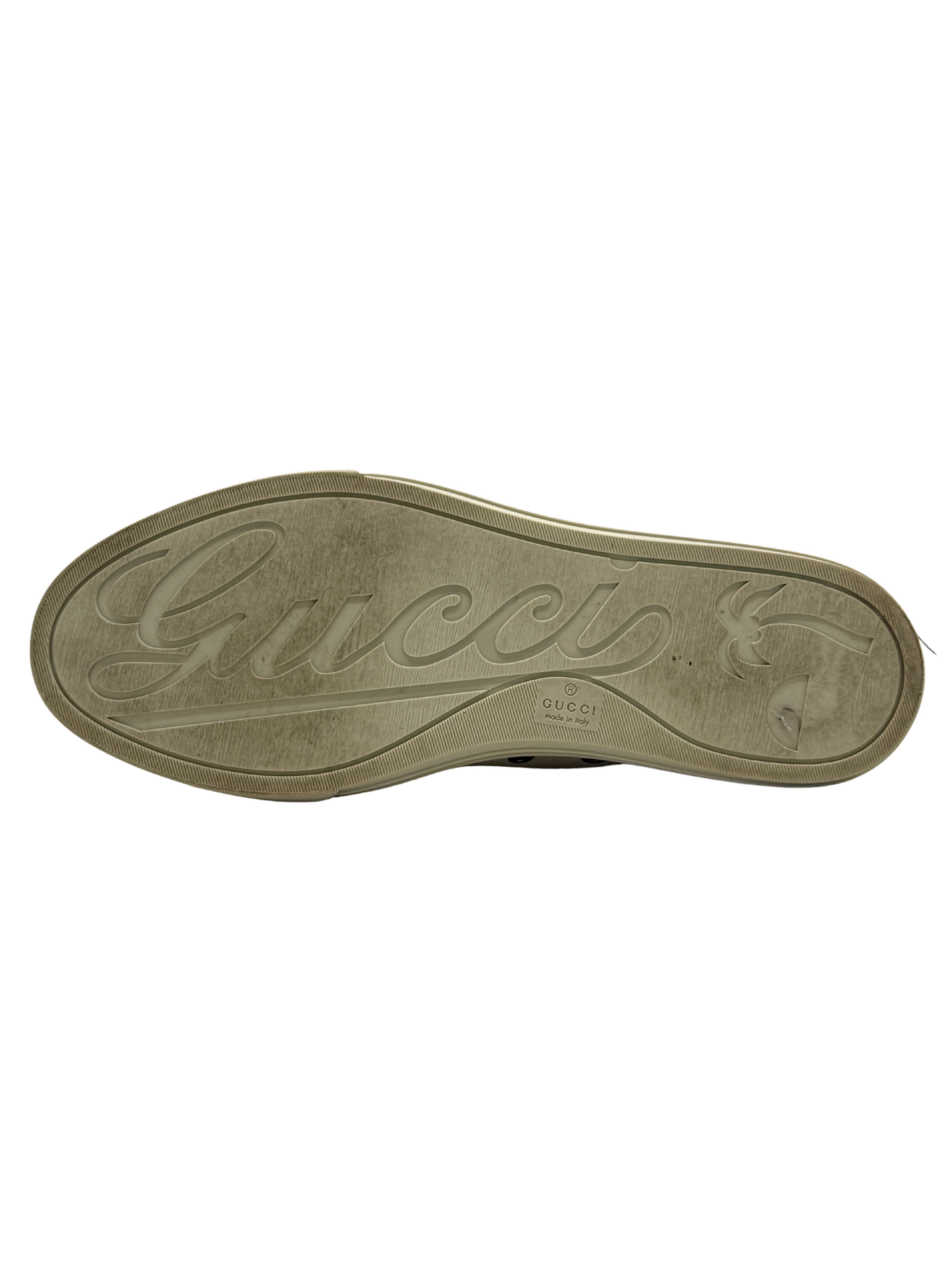 Gucci High-Top Monogram Canvas Trainers - Beige