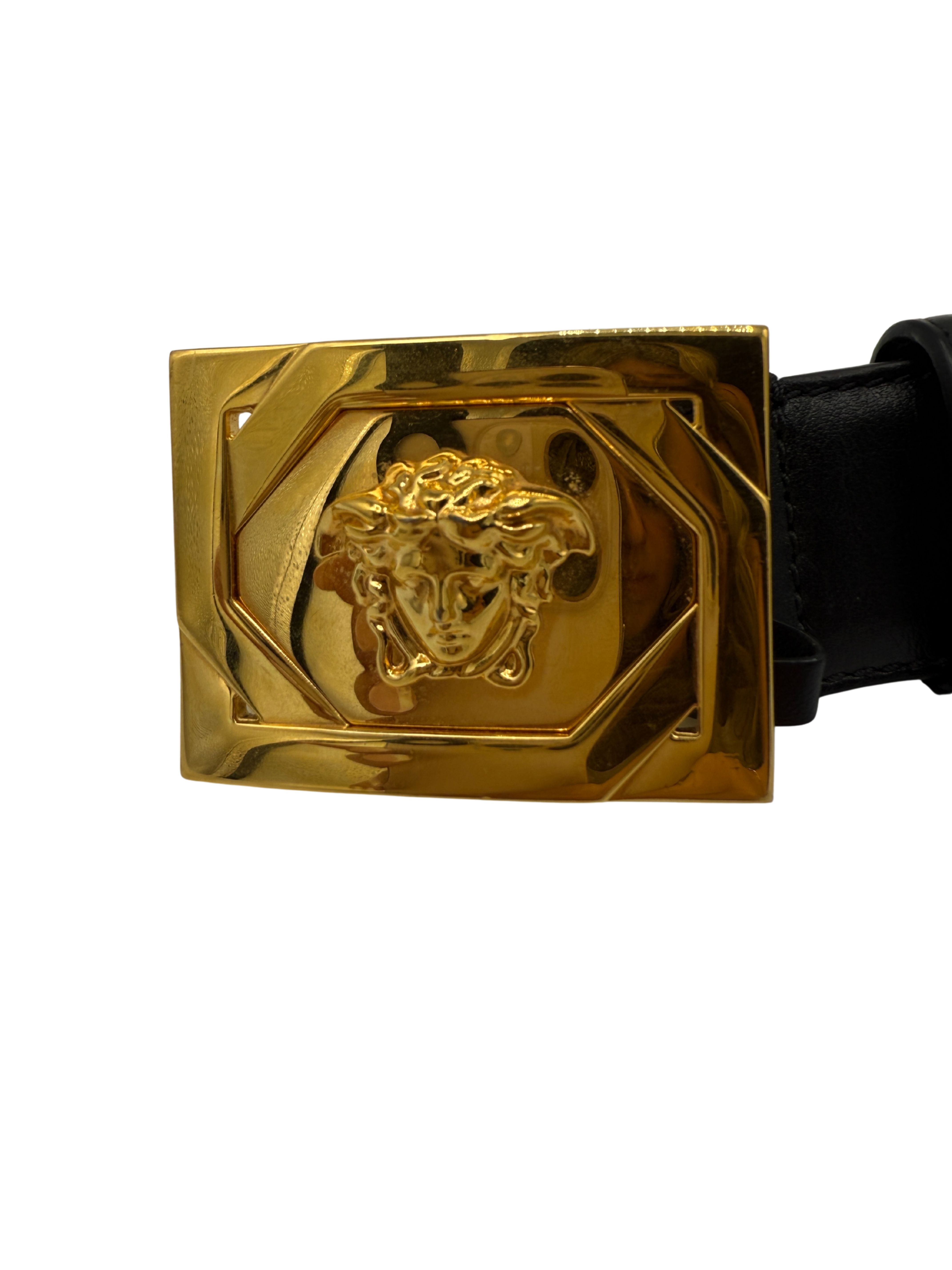 Versace Medusa Buckle Belt - Black