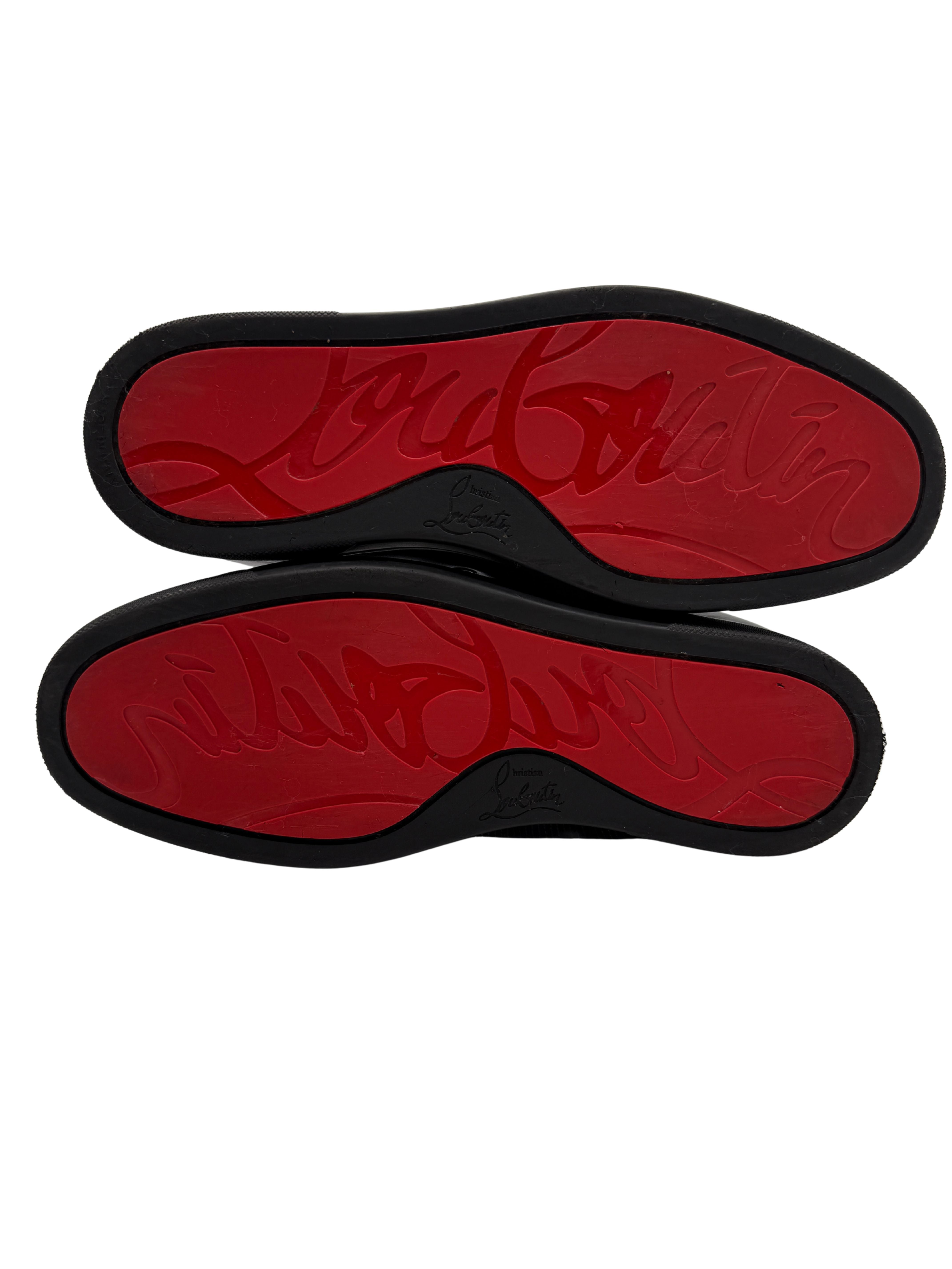 Christian Louboutin Low Leather Trainer - Black