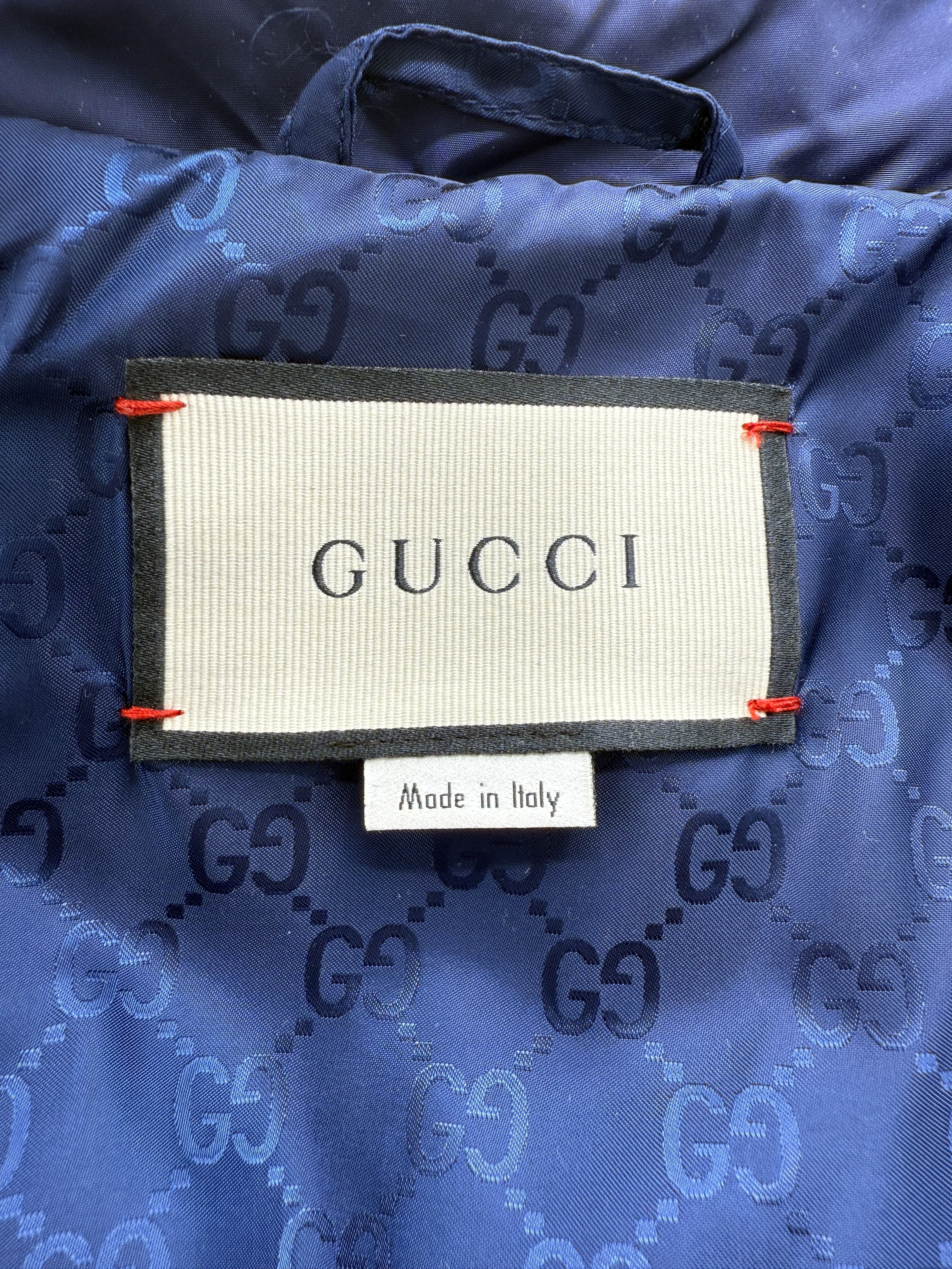 Gucci GG Interior Down Jacket - Navy