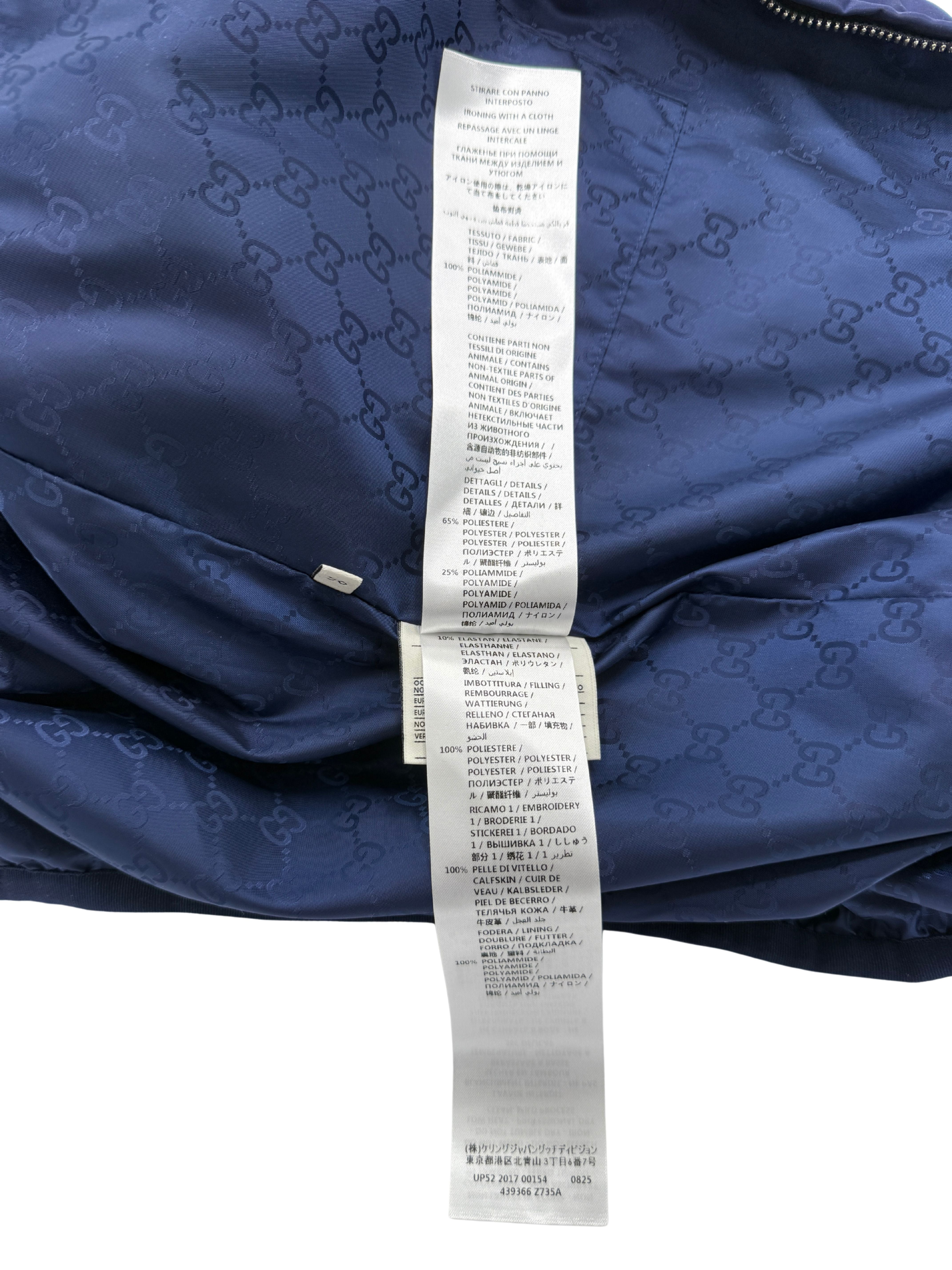 Gucci GG Interior Down Jacket - Navy