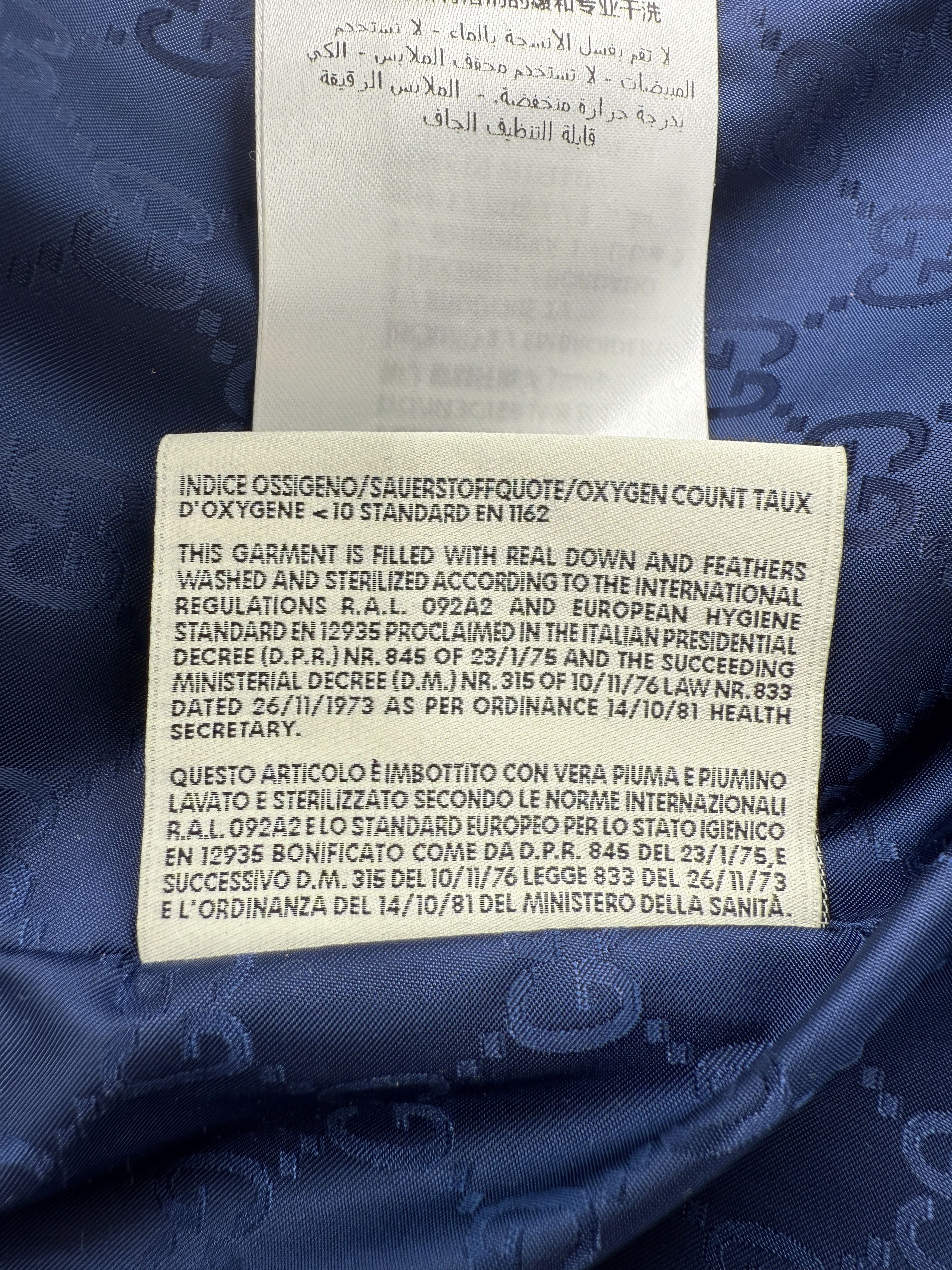 Gucci GG Interior Down Jacket - Navy