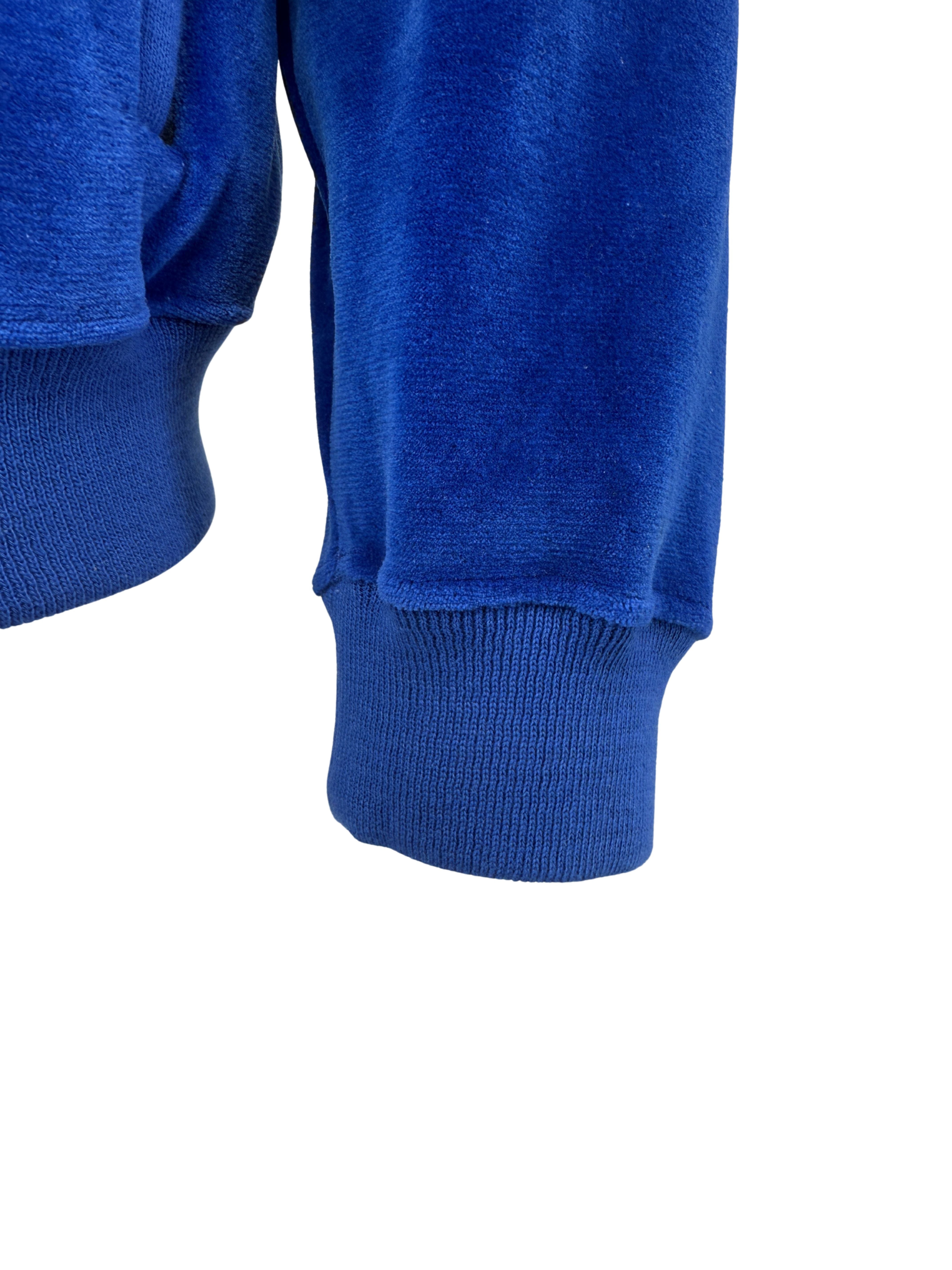 Versace Medusa Velour Zip Hoodie - Blue (Unused)