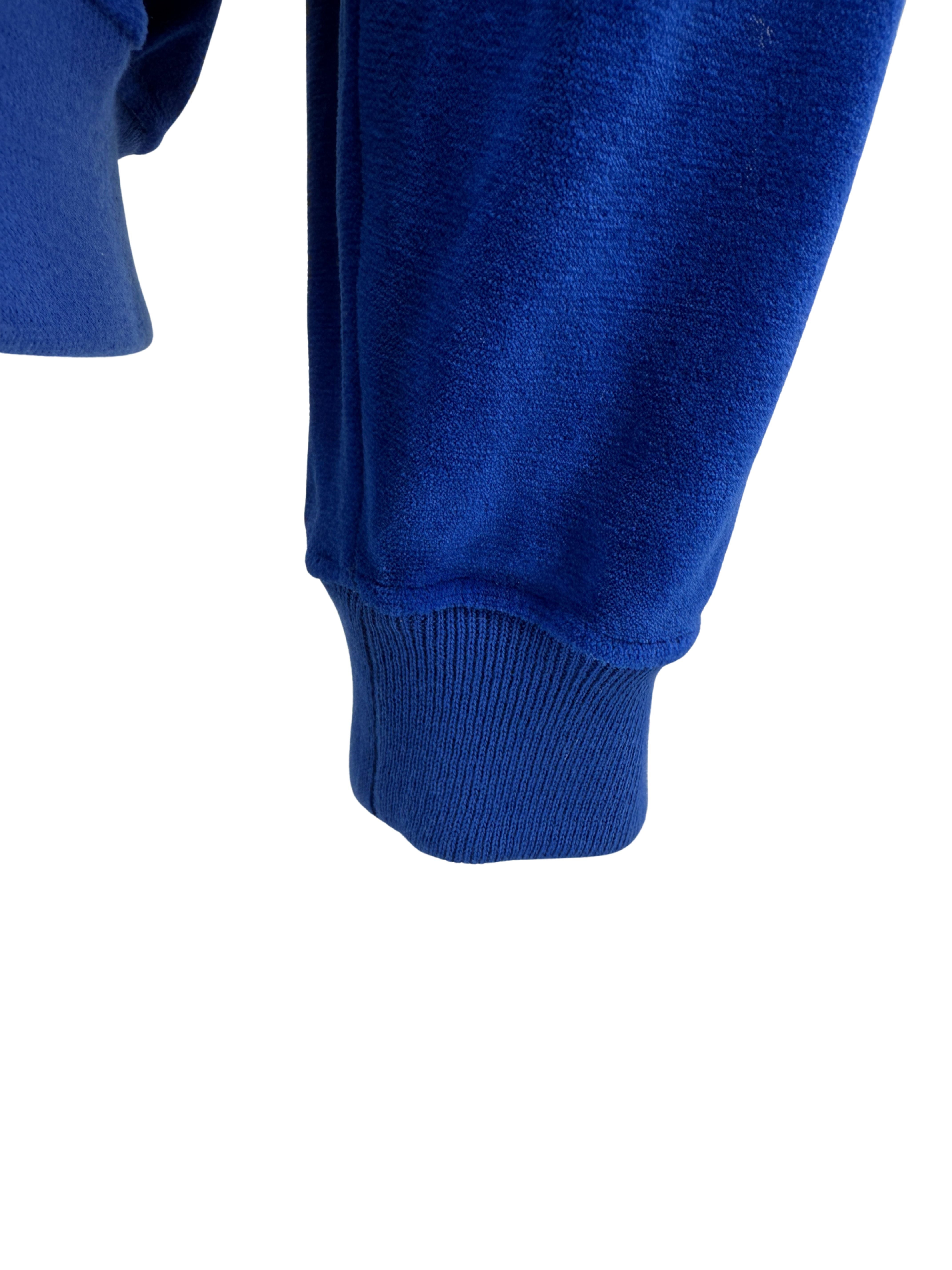 Versace Medusa Velour Zip Hoodie - Blue (Unused)