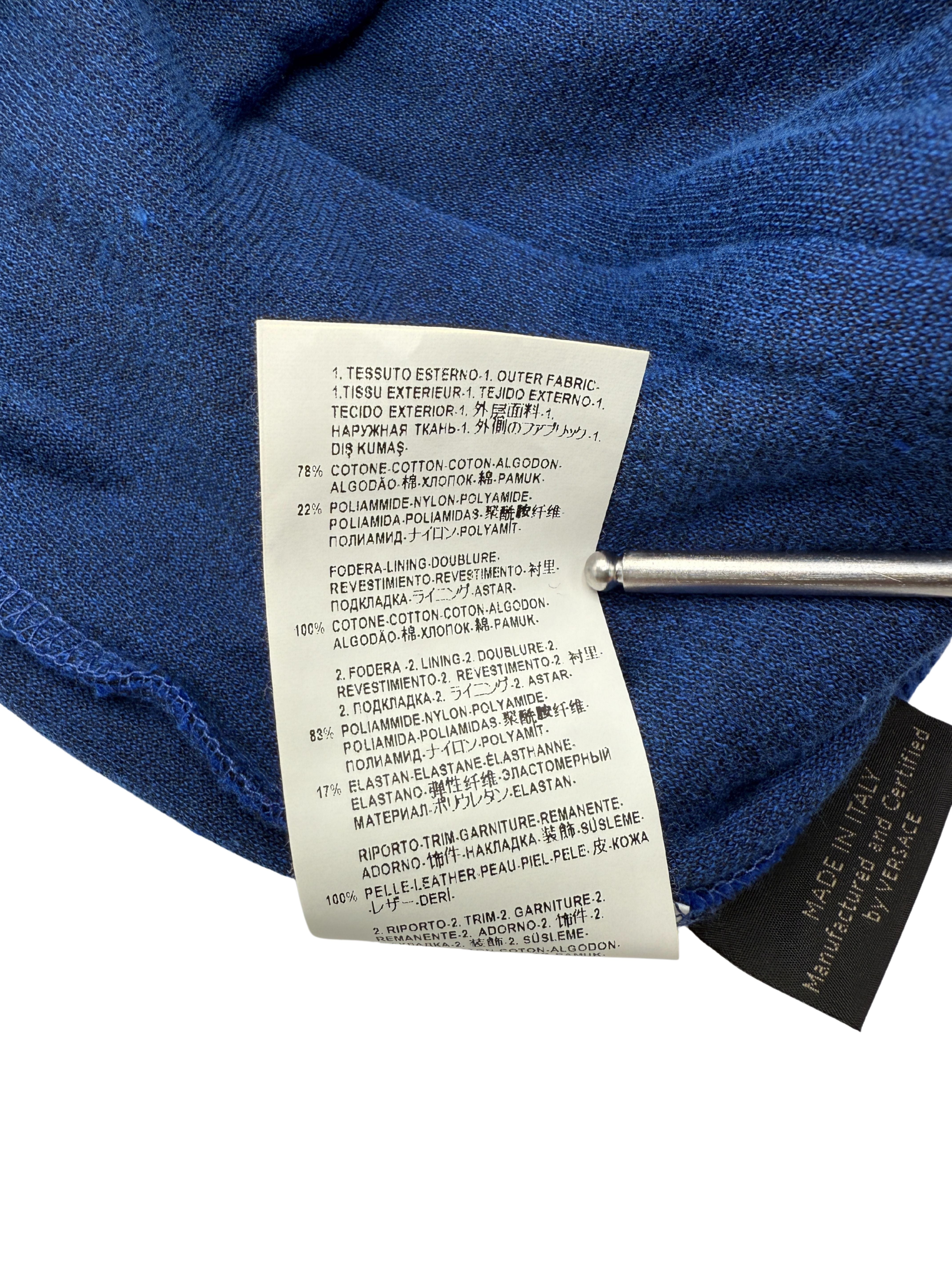 Versace Medusa Velour Zip Hoodie - Blue (Unused)