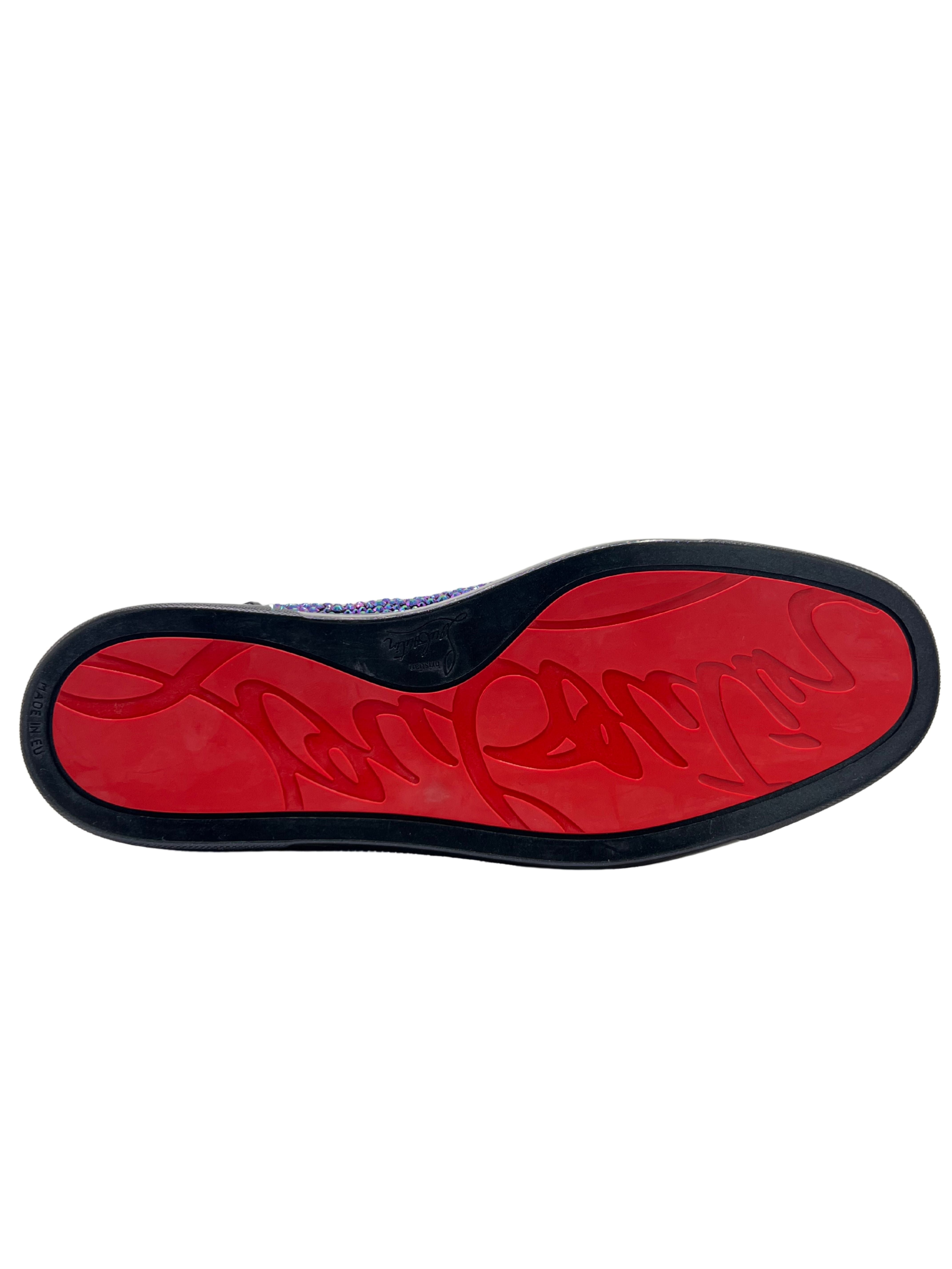 Christian Louboutin Crystal Patent Leather Louis High-Top Sneakers (Unused) Christian Louboutin