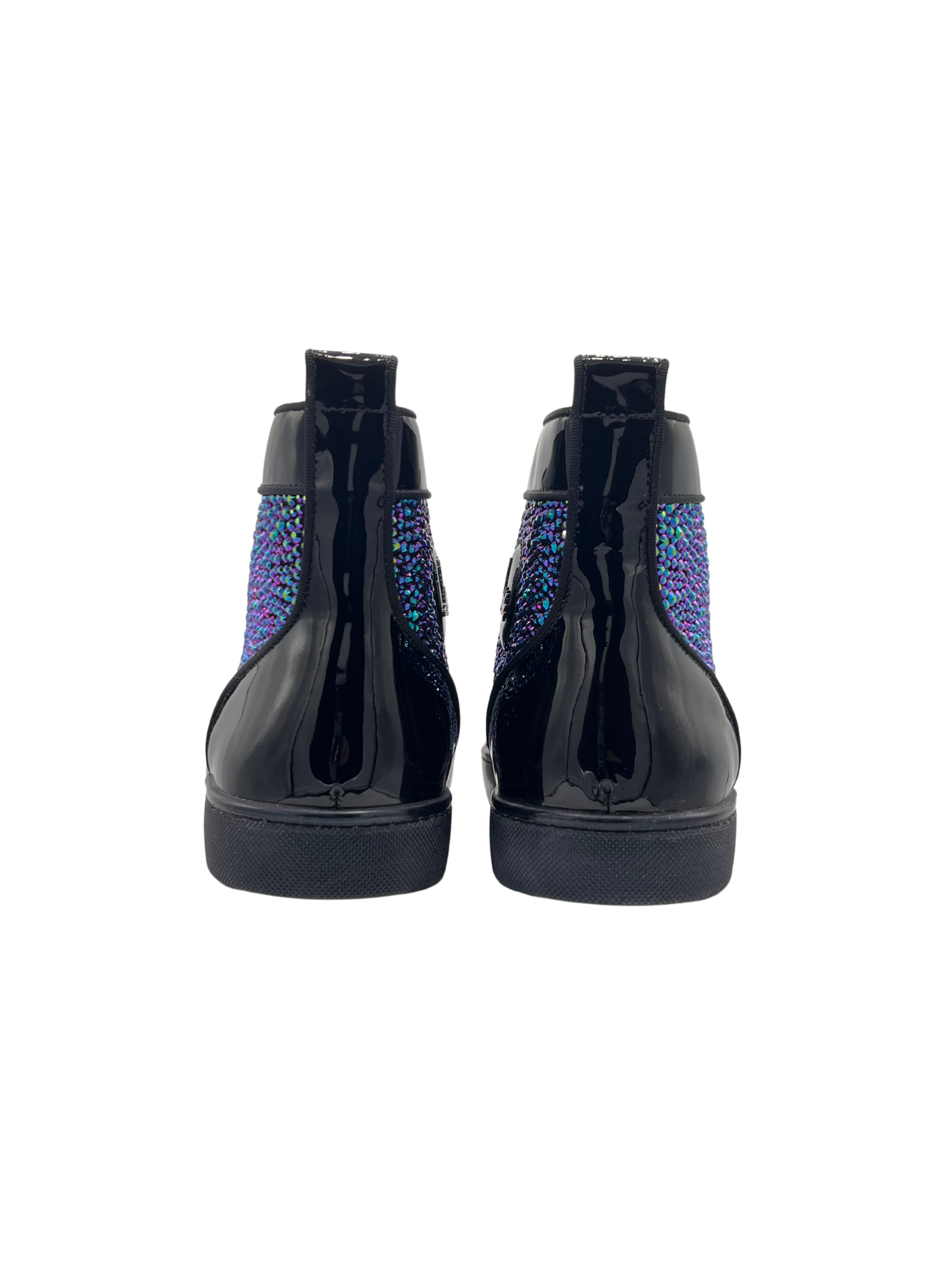 Christian Louboutin Crystal Patent Leather Louis High-Top Sneakers (Unused) Christian Louboutin
