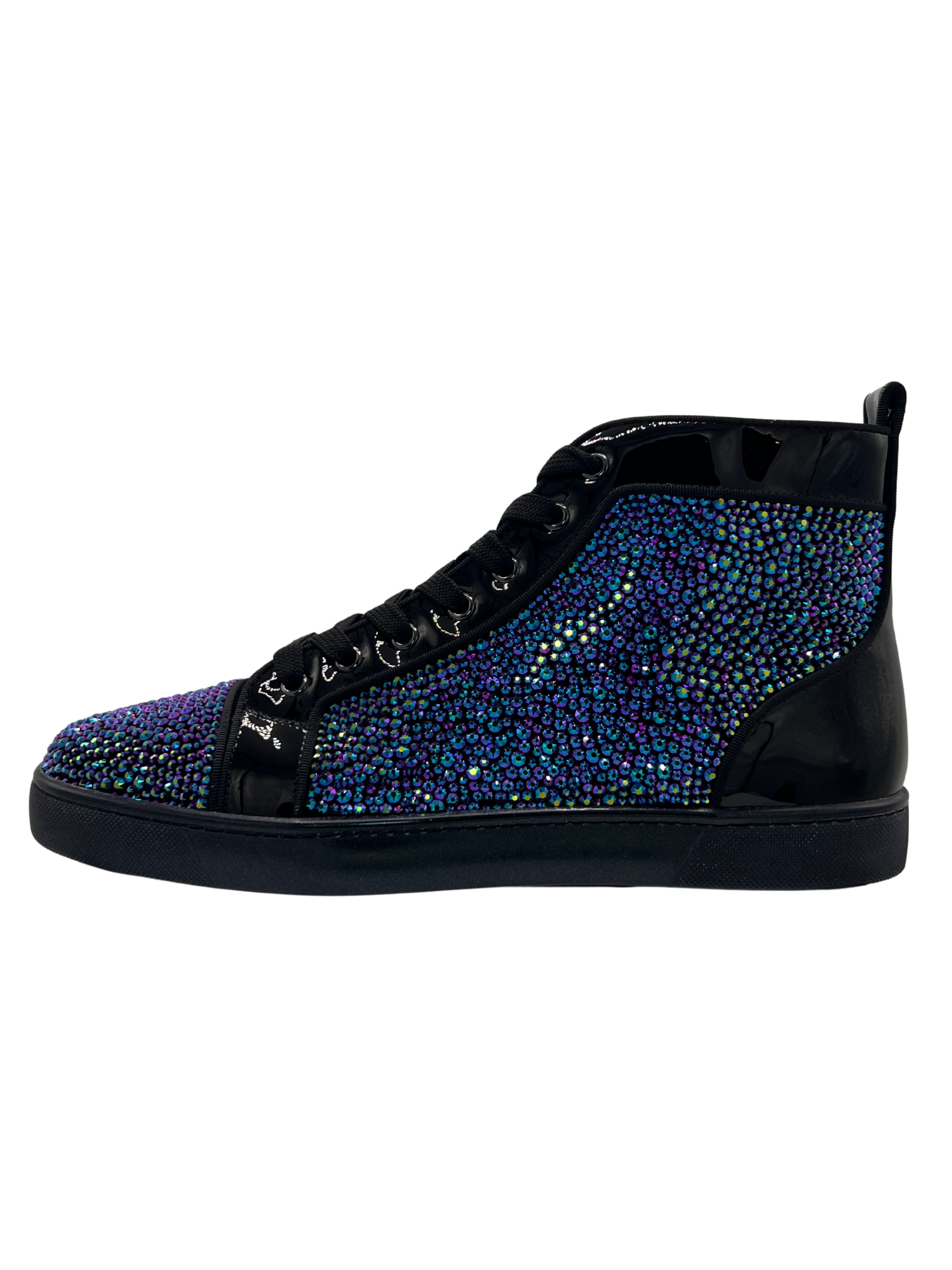 Christian Louboutin Crystal Patent Leather Louis High-Top Sneakers (Unused) Christian Louboutin