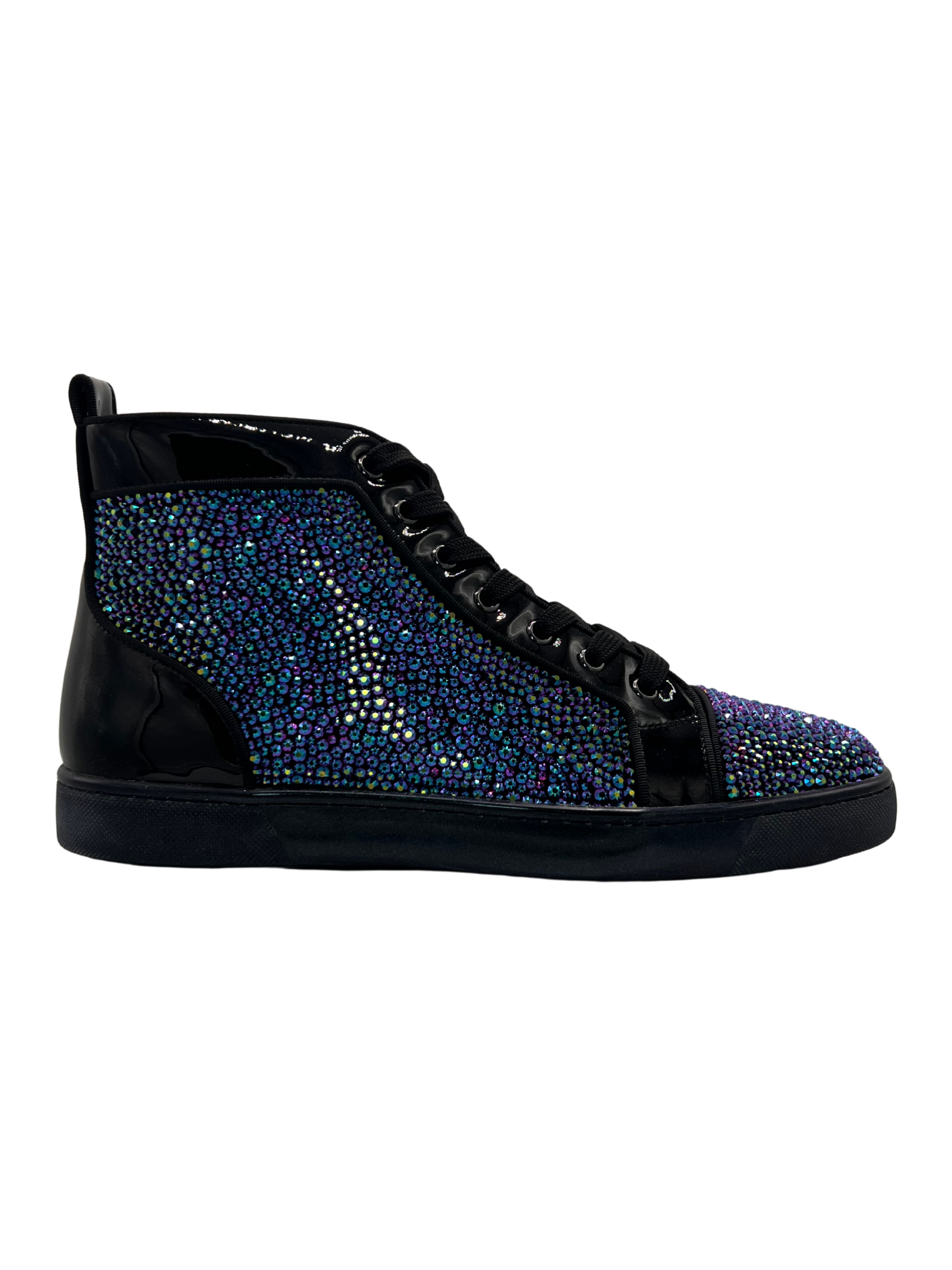 Christian Louboutin Crystal Patent Leather Louis High-Top Sneakers (Unused) Christian Louboutin