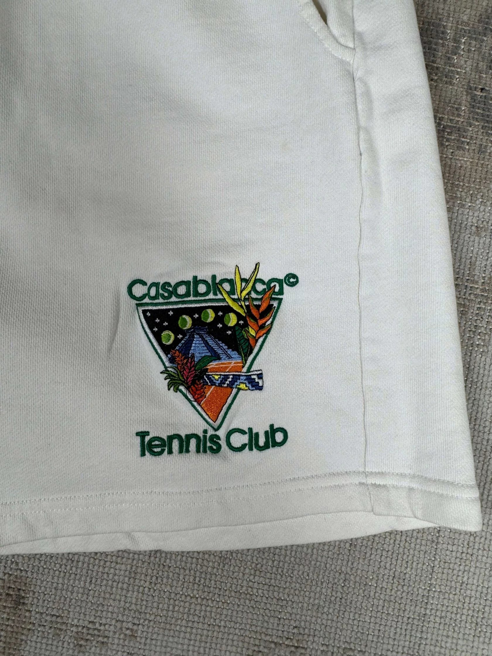 Casablanca Tennis Club Icon Shorts - White Casablanca