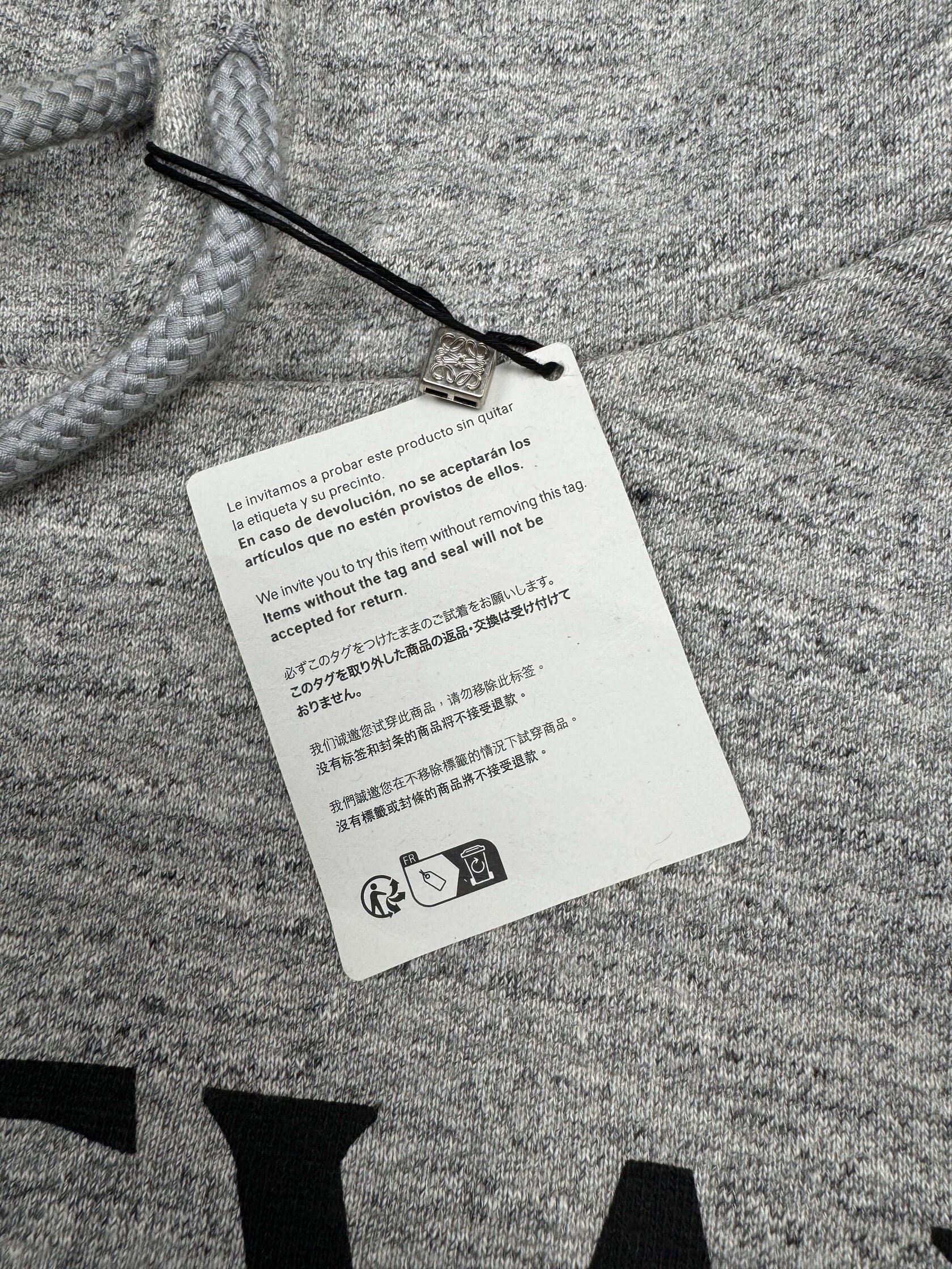 Loewe Logo-Printed Hoodie - Grey Loewe